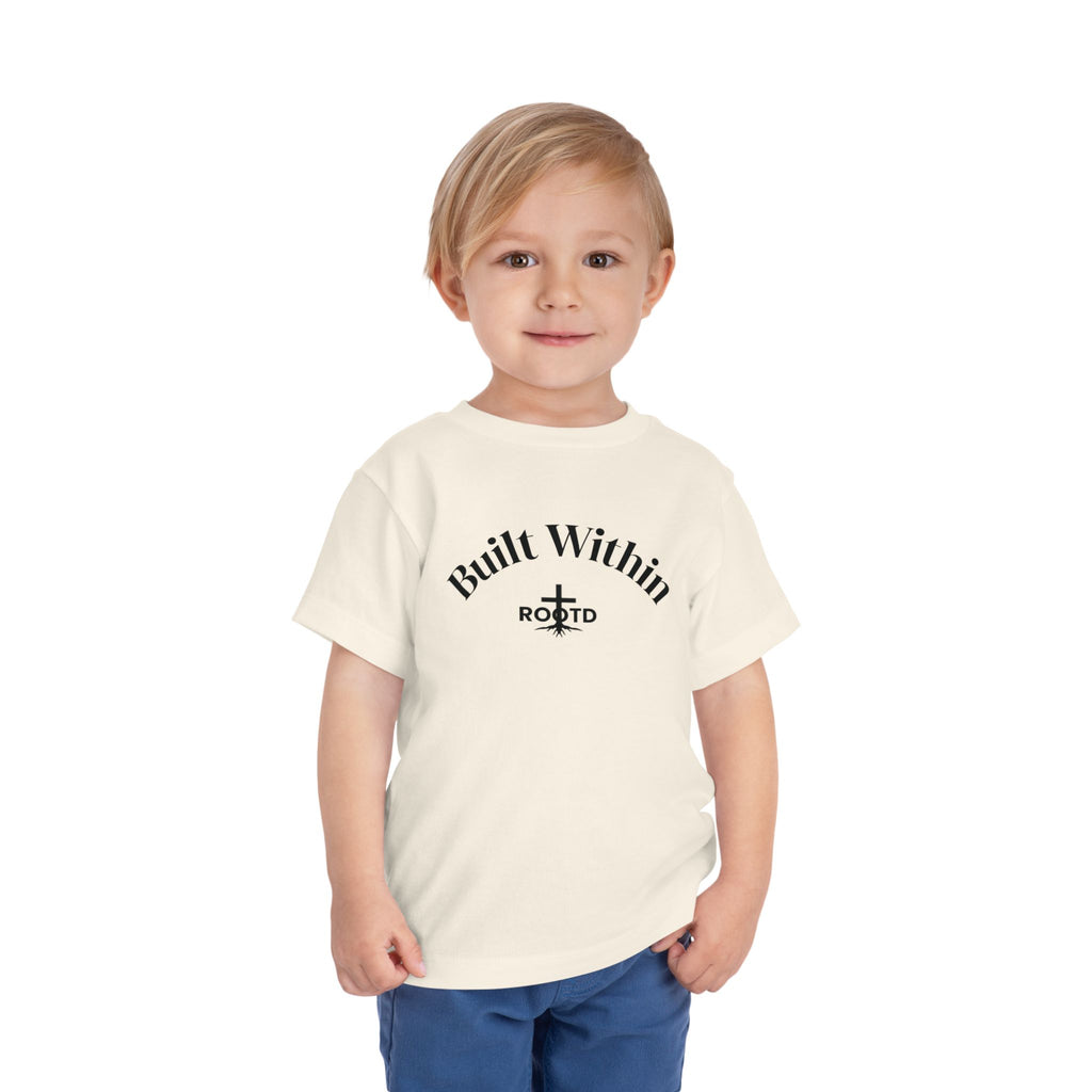 Toddler Tee — "Built Within" Christian Scripture Shirt (Philippians 4:13)