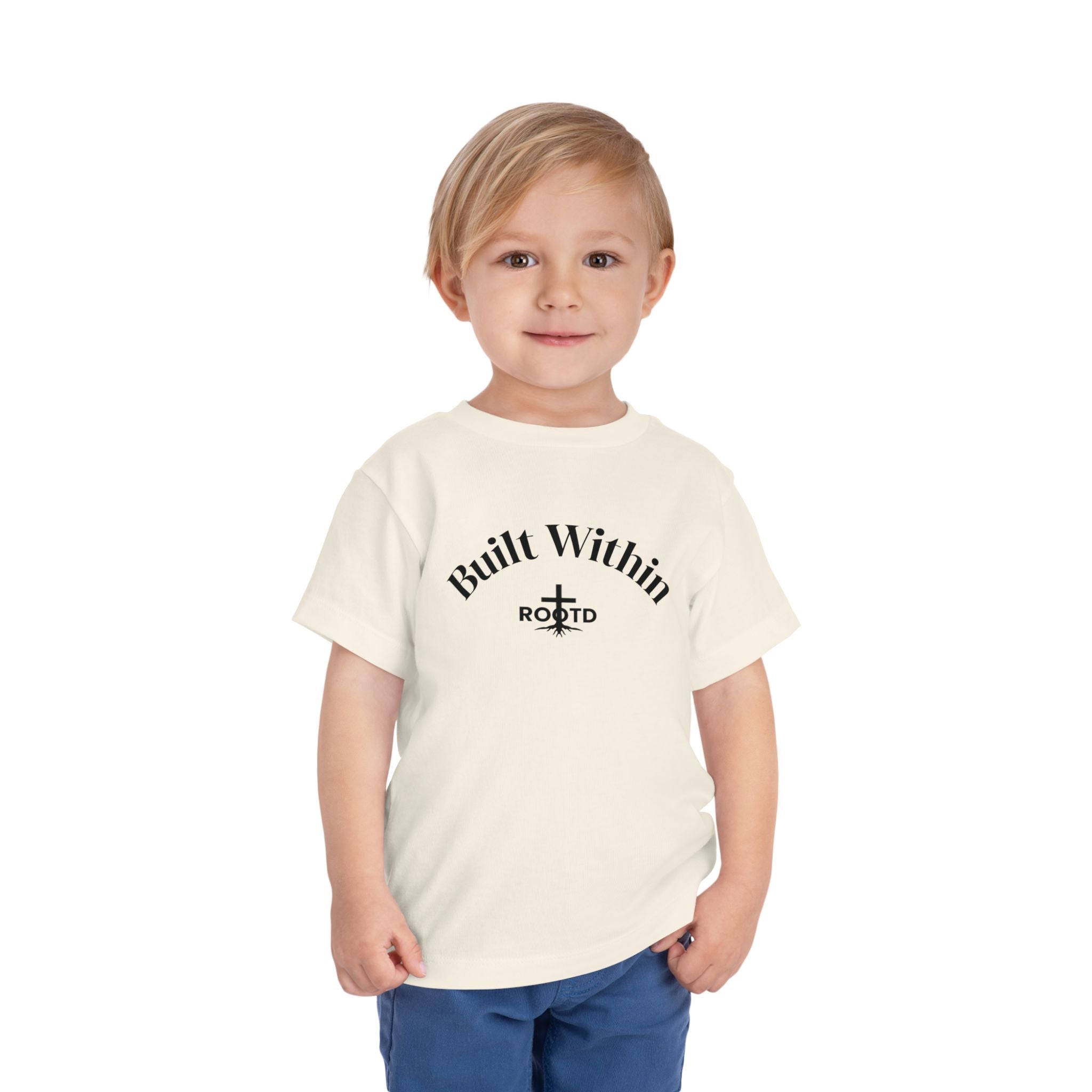 Toddler Tee — "Built Within" Christian Scripture Shirt (Philippians 4:13)