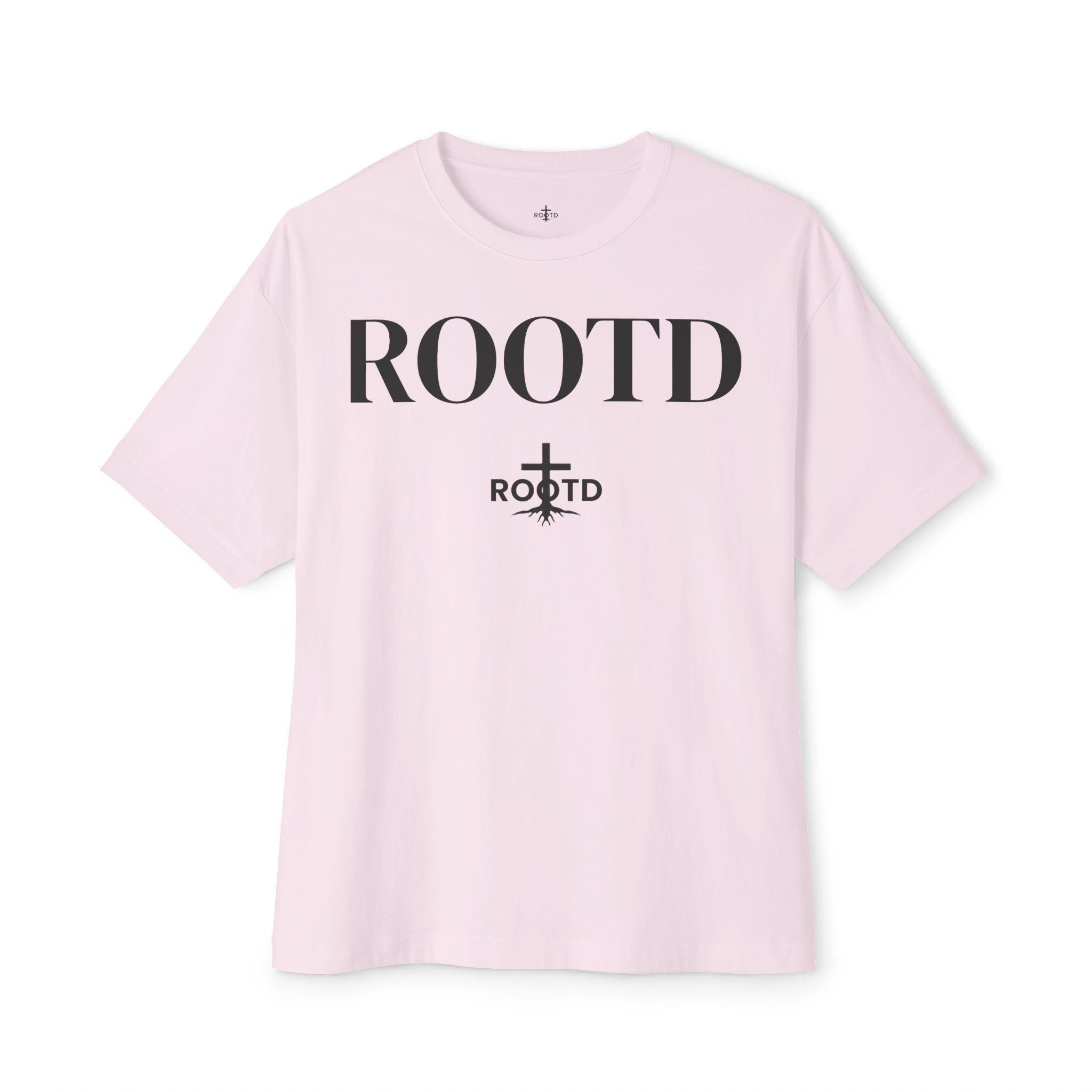 ROOTD Logo Oversized Tee — Minimalist Faith Graphic T‑Shirt