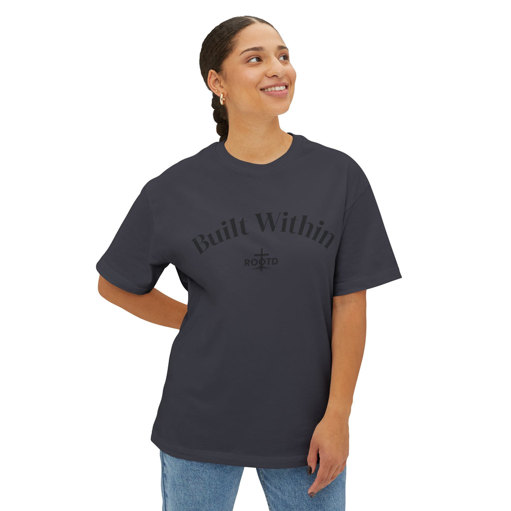 Built Within Oversized Tee - Philippians 4:13 Inspirational Christian T-Shirt