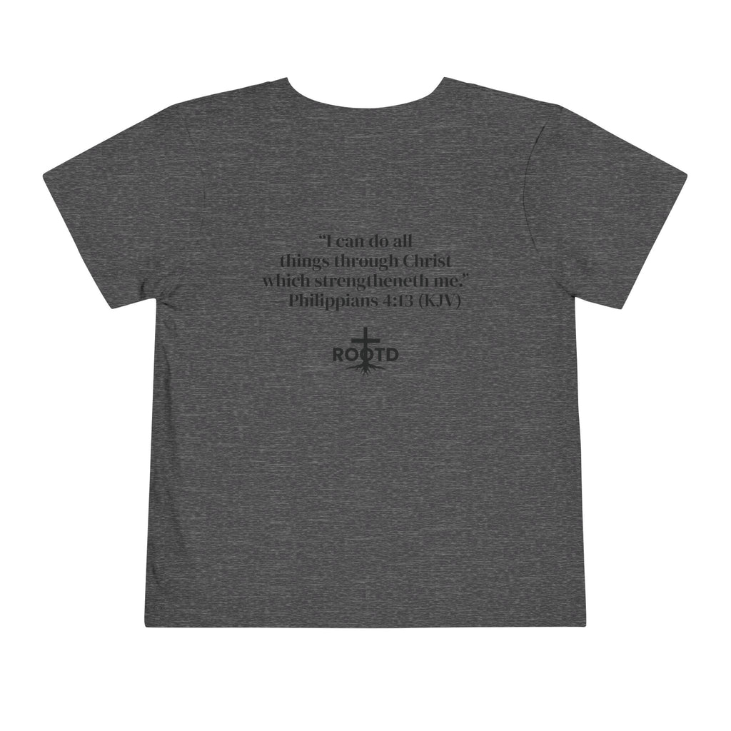 Toddler Tee — "Built Within" Christian Scripture Shirt (Philippians 4:13)