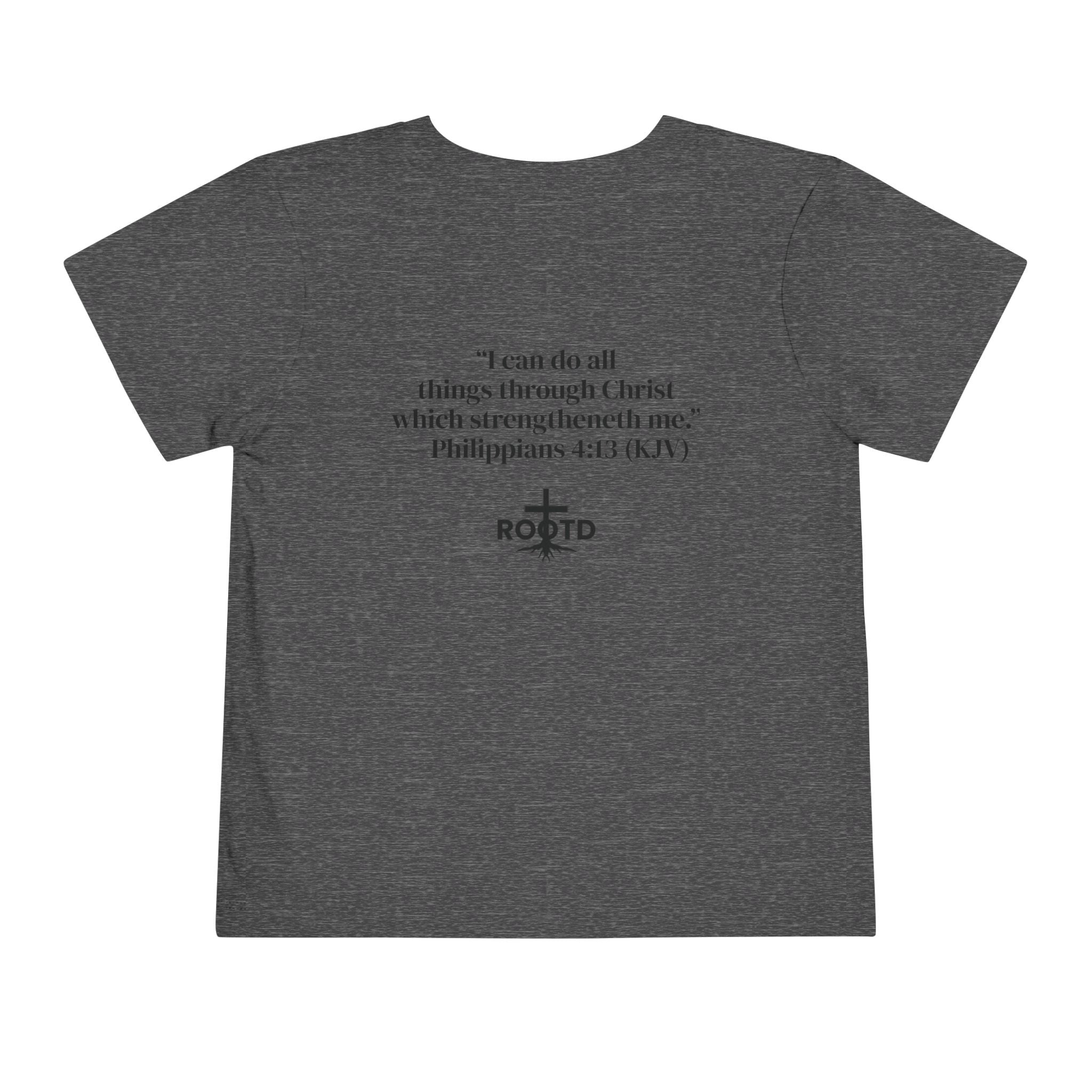 Toddler Tee — "Built Within" Christian Scripture Shirt (Philippians 4:13)