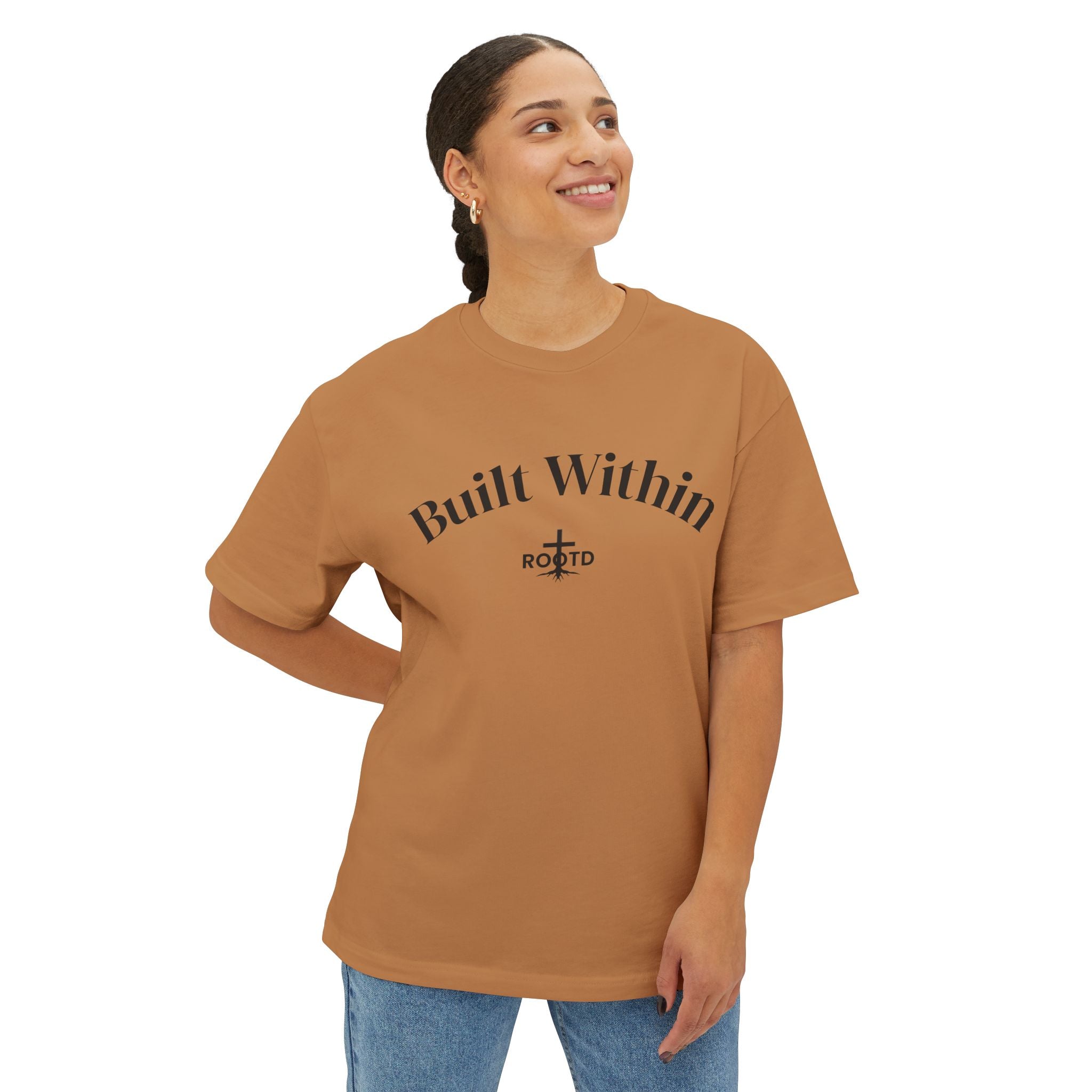 Built Within Oversized Tee - Philippians 4:13 Inspirational Christian T-Shirt