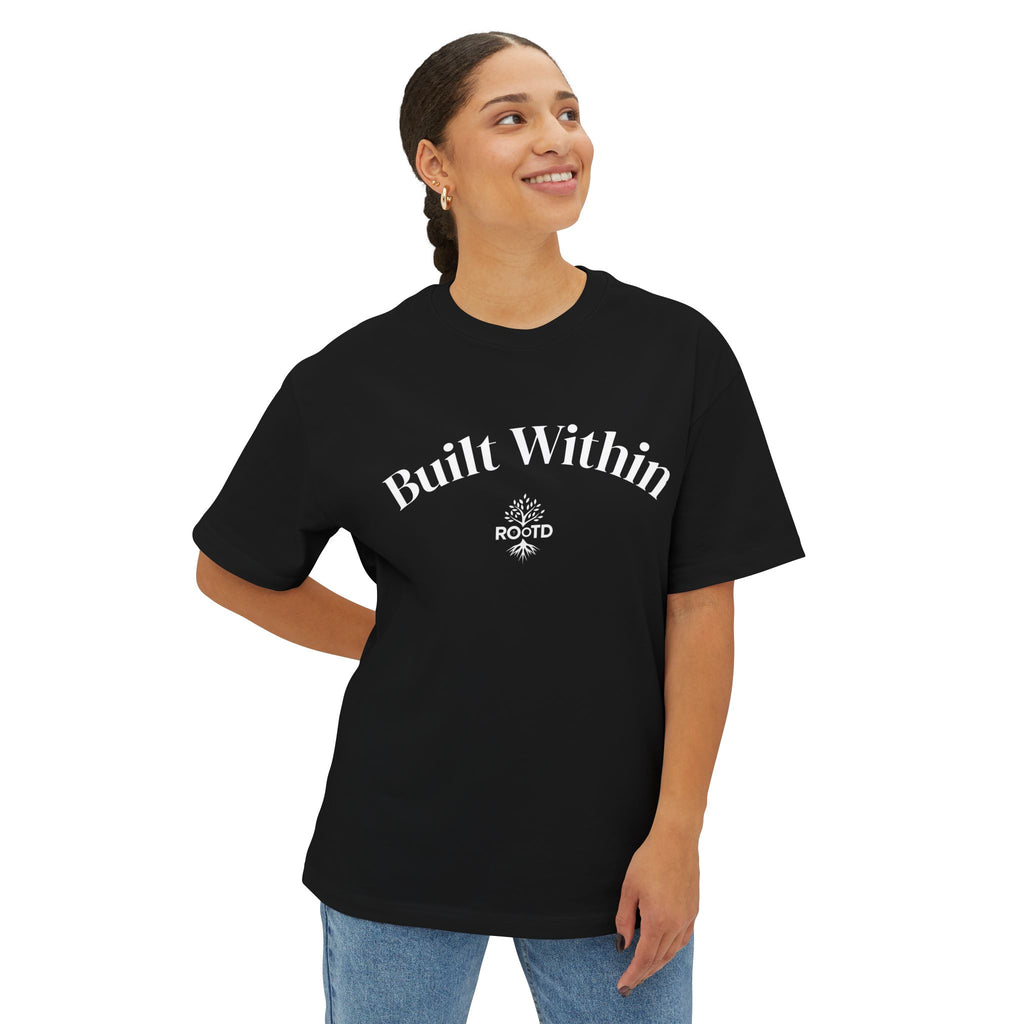 Built Within Oversized Tee - Philippians 4:13 Inspirational Christian T-Shirt