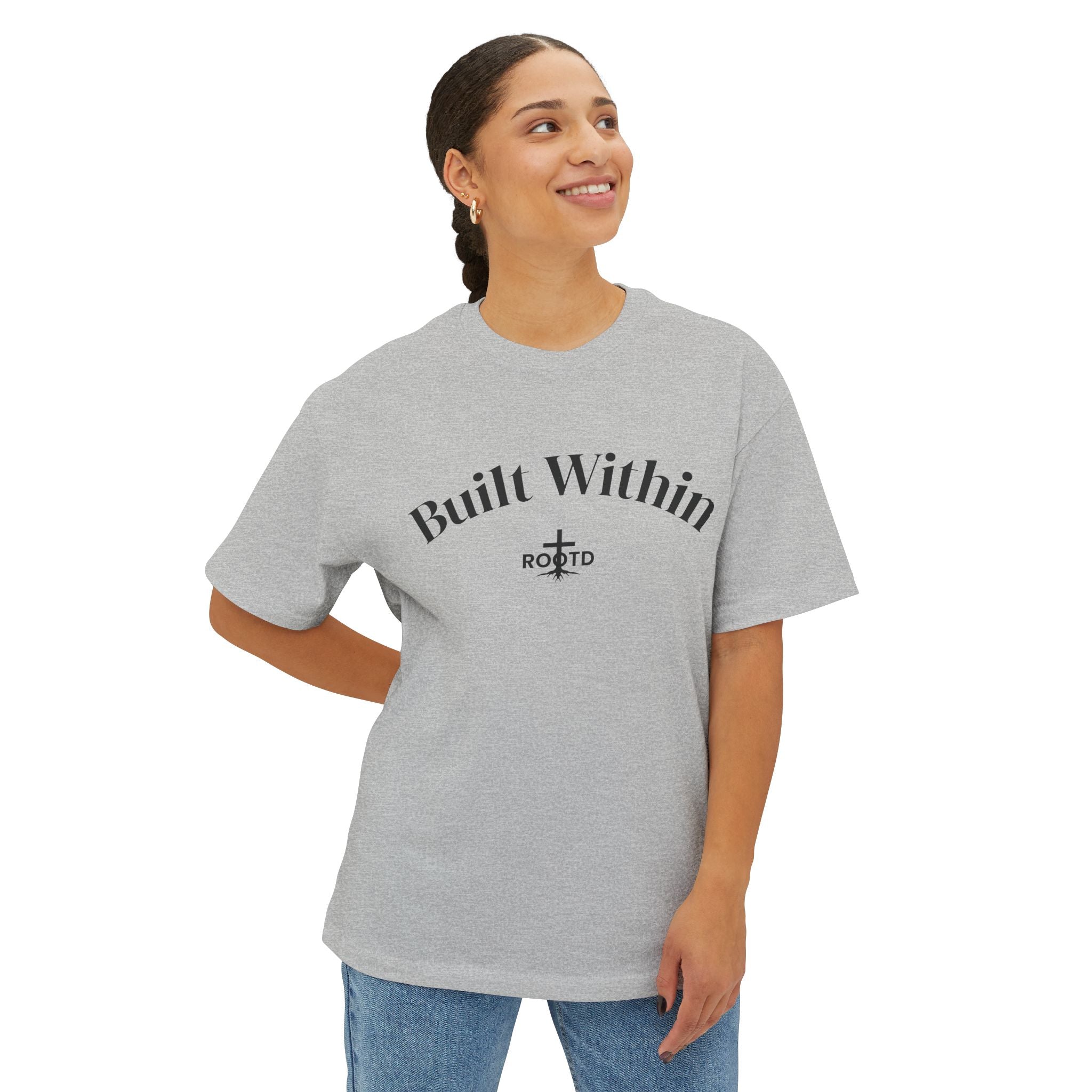 Built Within Oversized Tee - Philippians 4:13 Inspirational Christian T-Shirt
