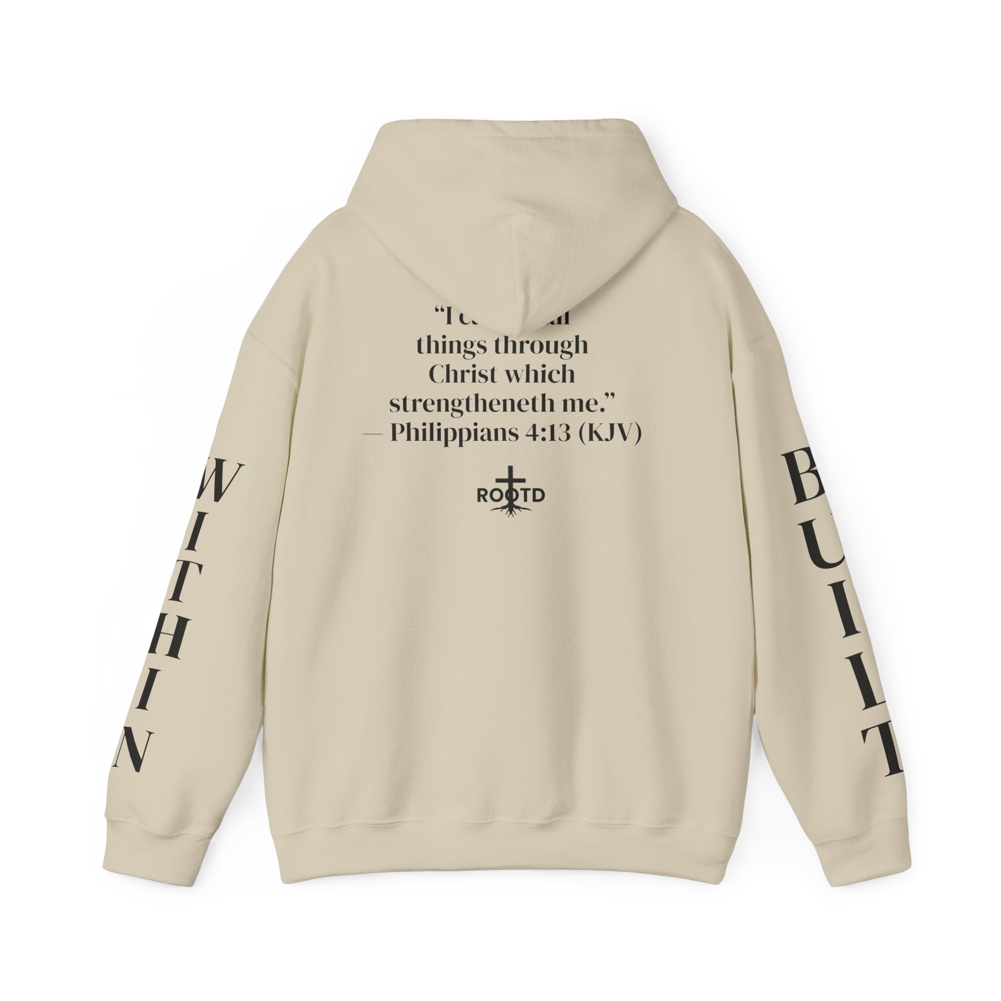 Built Within Hoodie — Philippians 4:13 Inspirational Christian Pullover