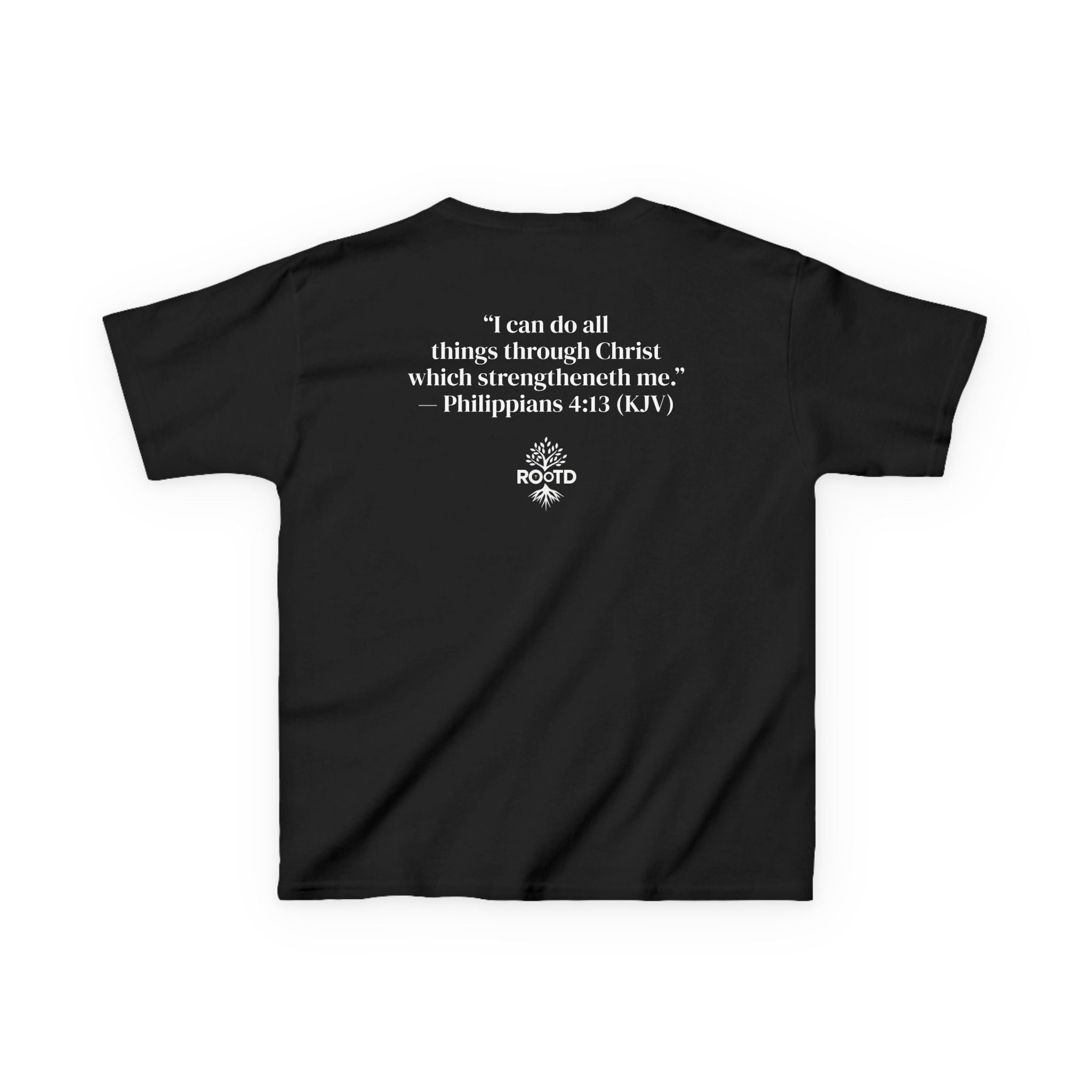 Kids Tee — "Built Within" Christian Scripture T‑Shirt (Philippians 4:13)