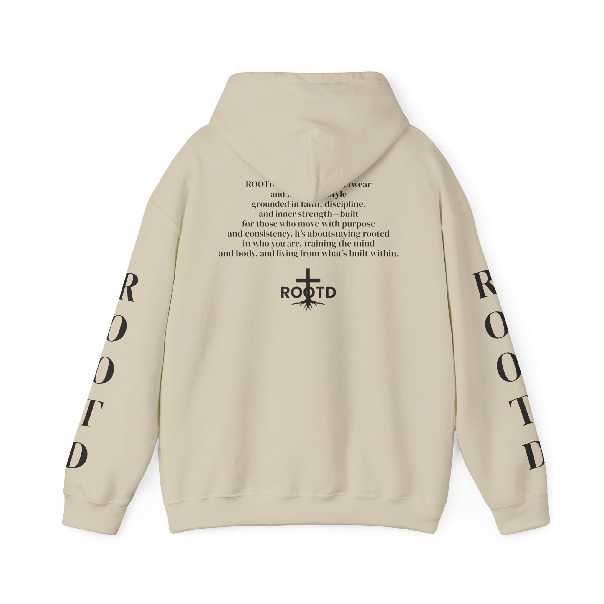 ROOTD Faith Hoodie — Christian Cross Scripture Pullover