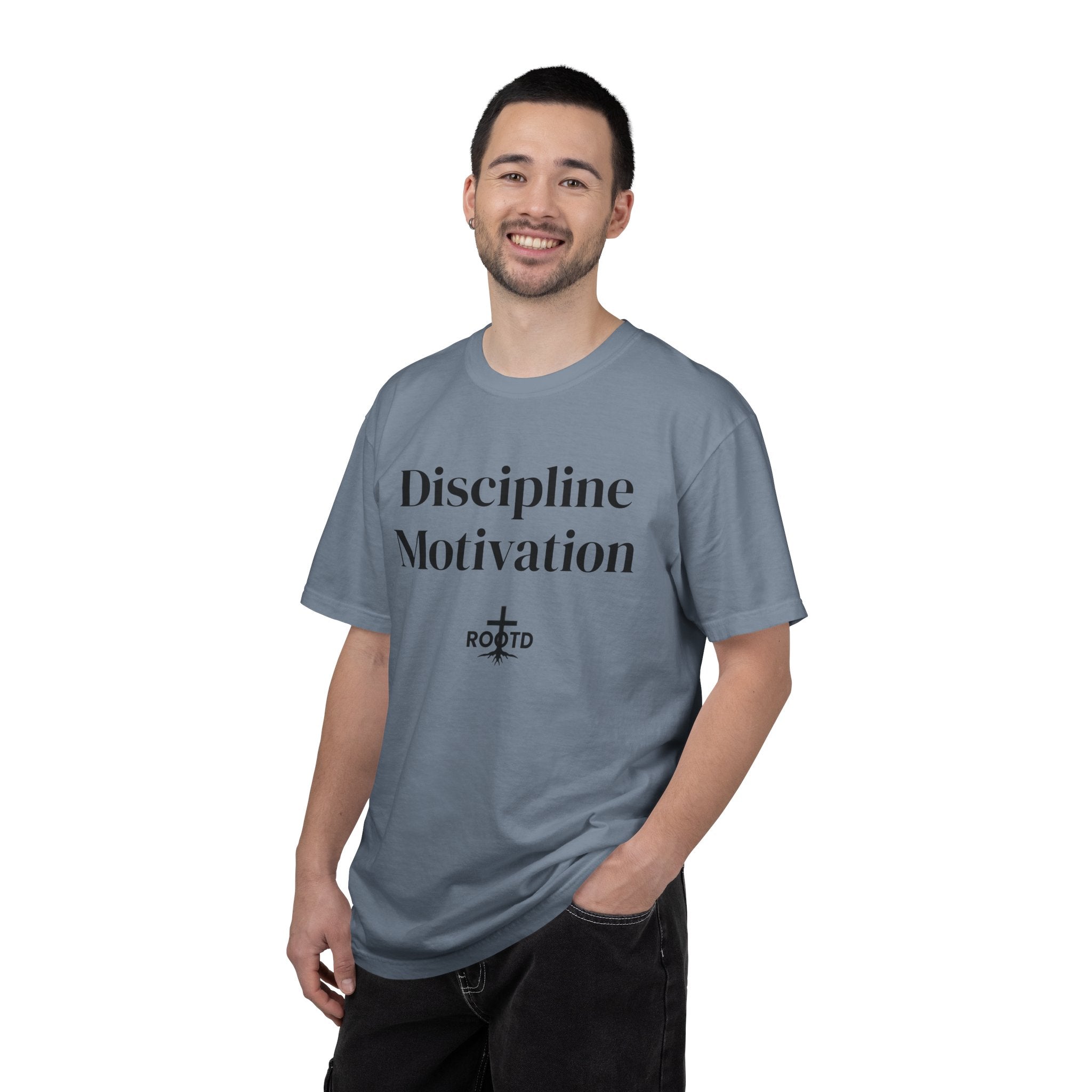 Discipline Over Motivation Christian T‑Shirt — 2 Timothy 1:7 Scripture Tee