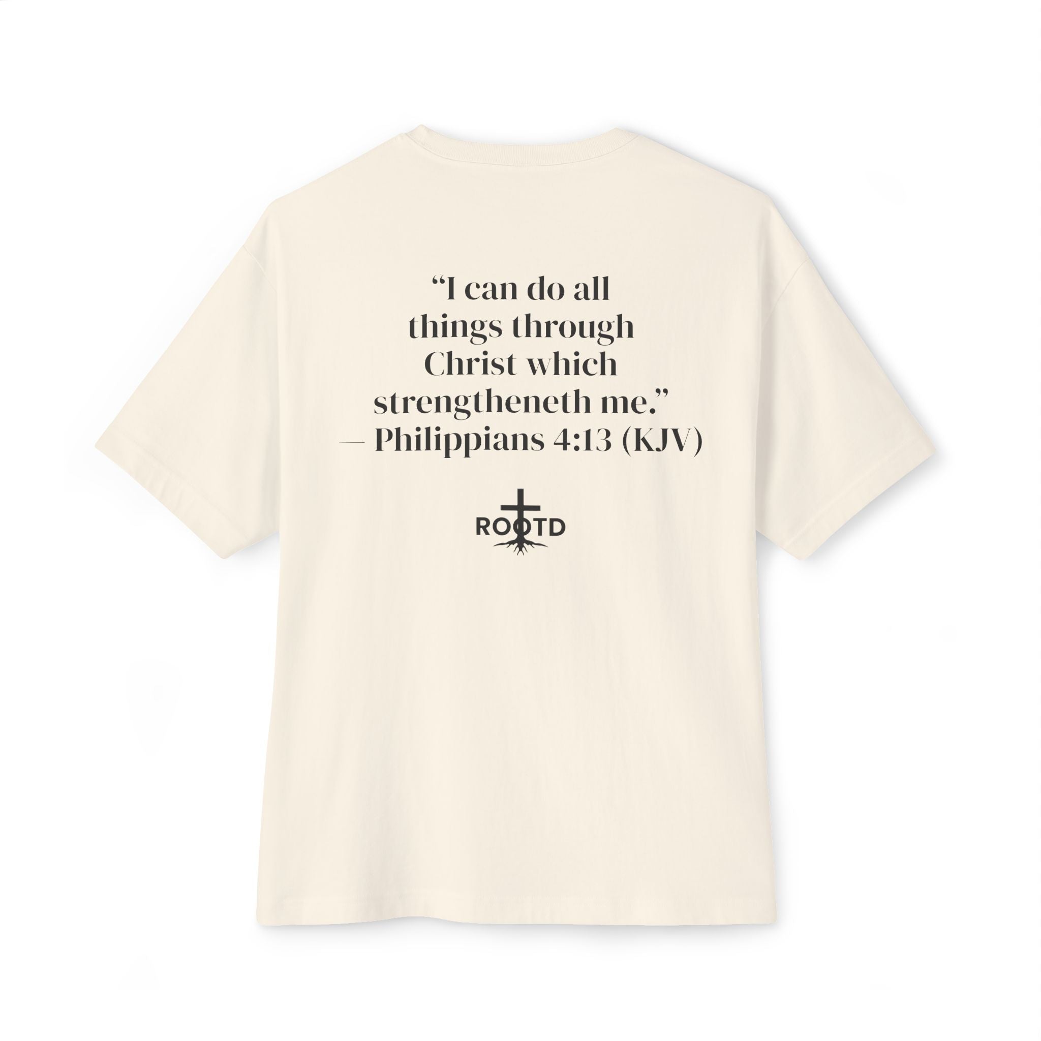 Built Within Oversized Tee - Philippians 4:13 Inspirational Christian T-Shirt