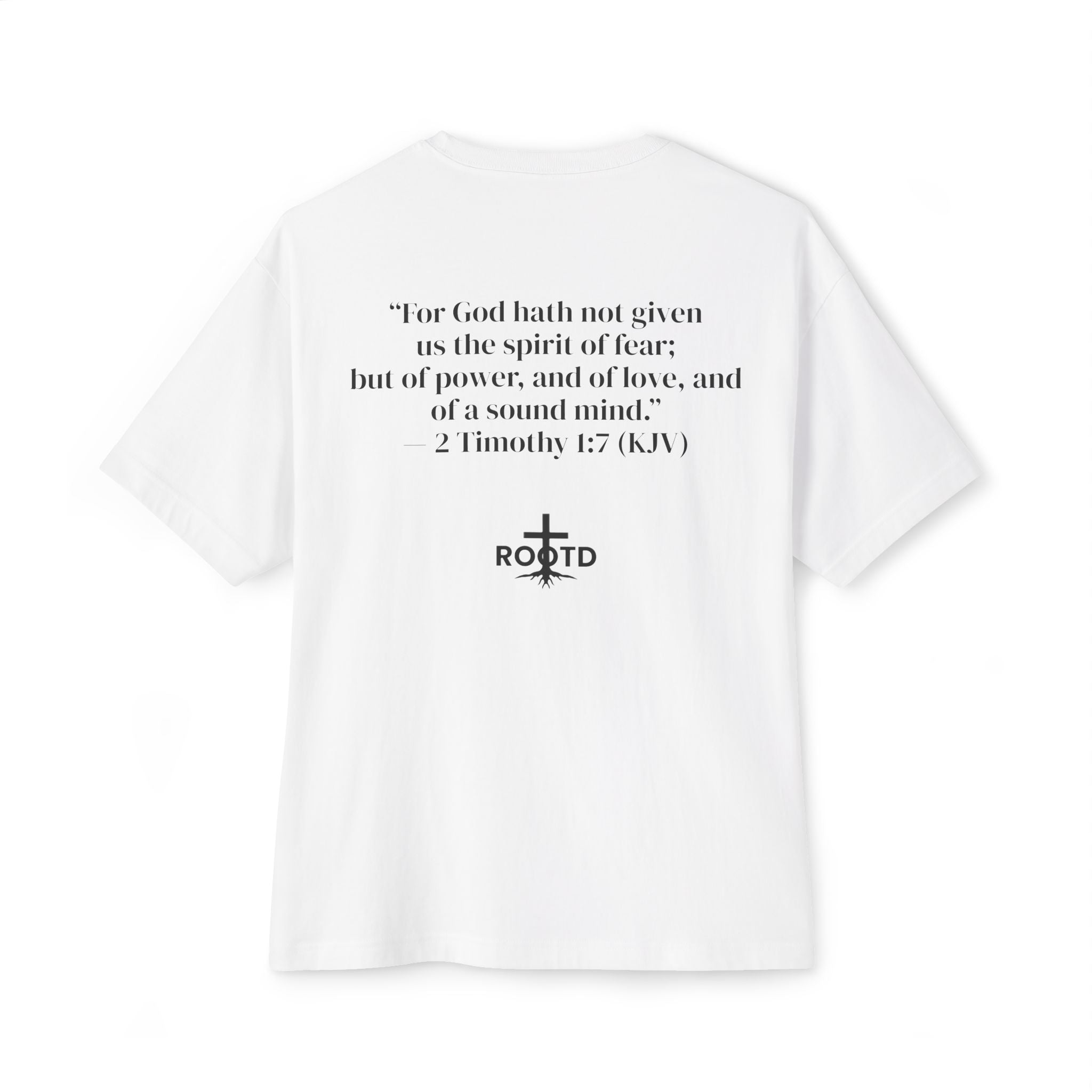 Discipline Over Motivation Oversized Tee — 'Discipline Motivation' Graphic Shirt with 2 Timothy Scripture Back