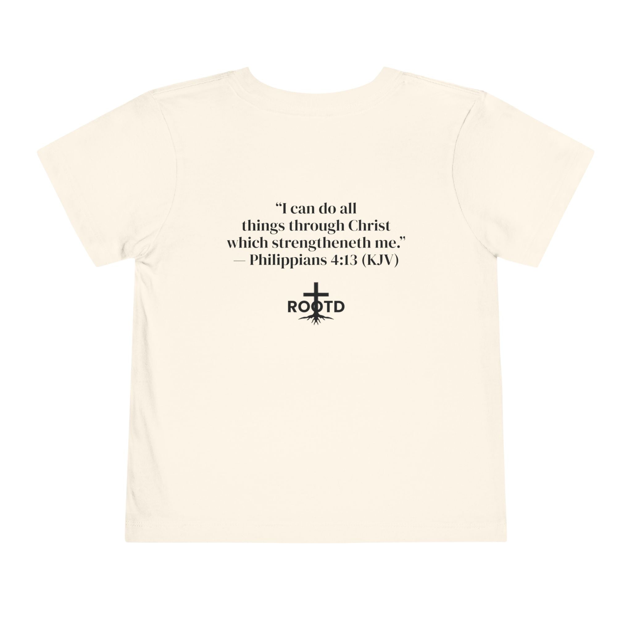 Toddler Tee — "Built Within" Christian Scripture Shirt (Philippians 4:13)