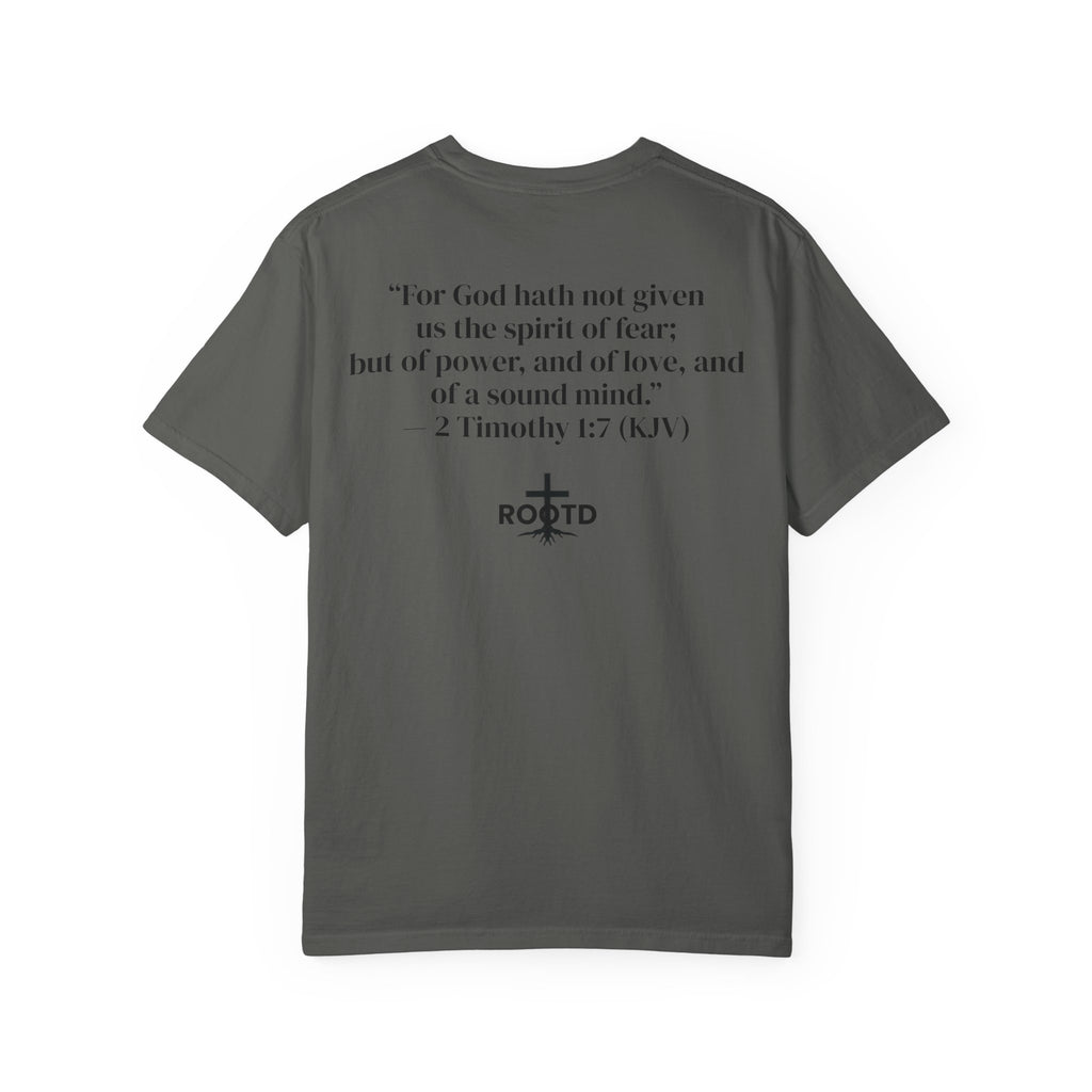 Discipline Over Motivation Christian T‑Shirt — 2 Timothy 1:7 Scripture Tee