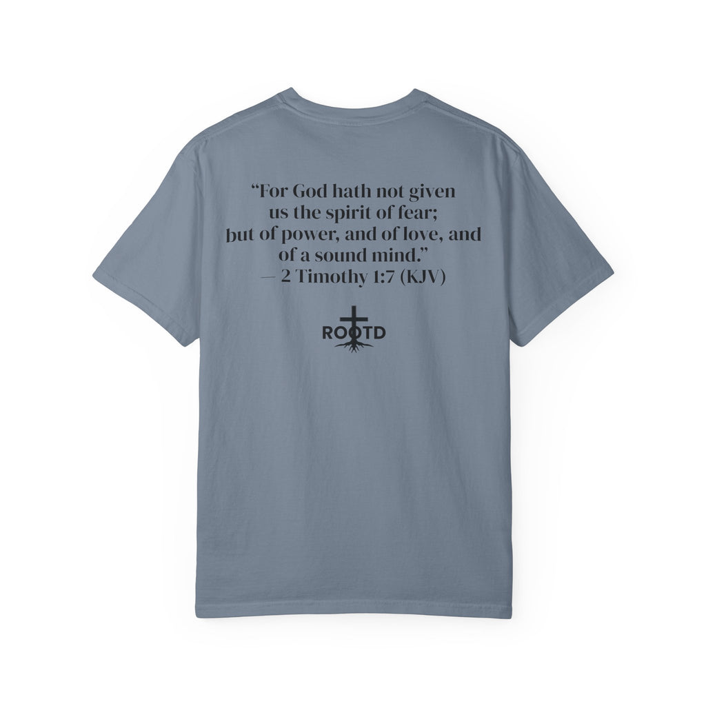 Discipline Over Motivation Christian T‑Shirt — 2 Timothy 1:7 Scripture Tee