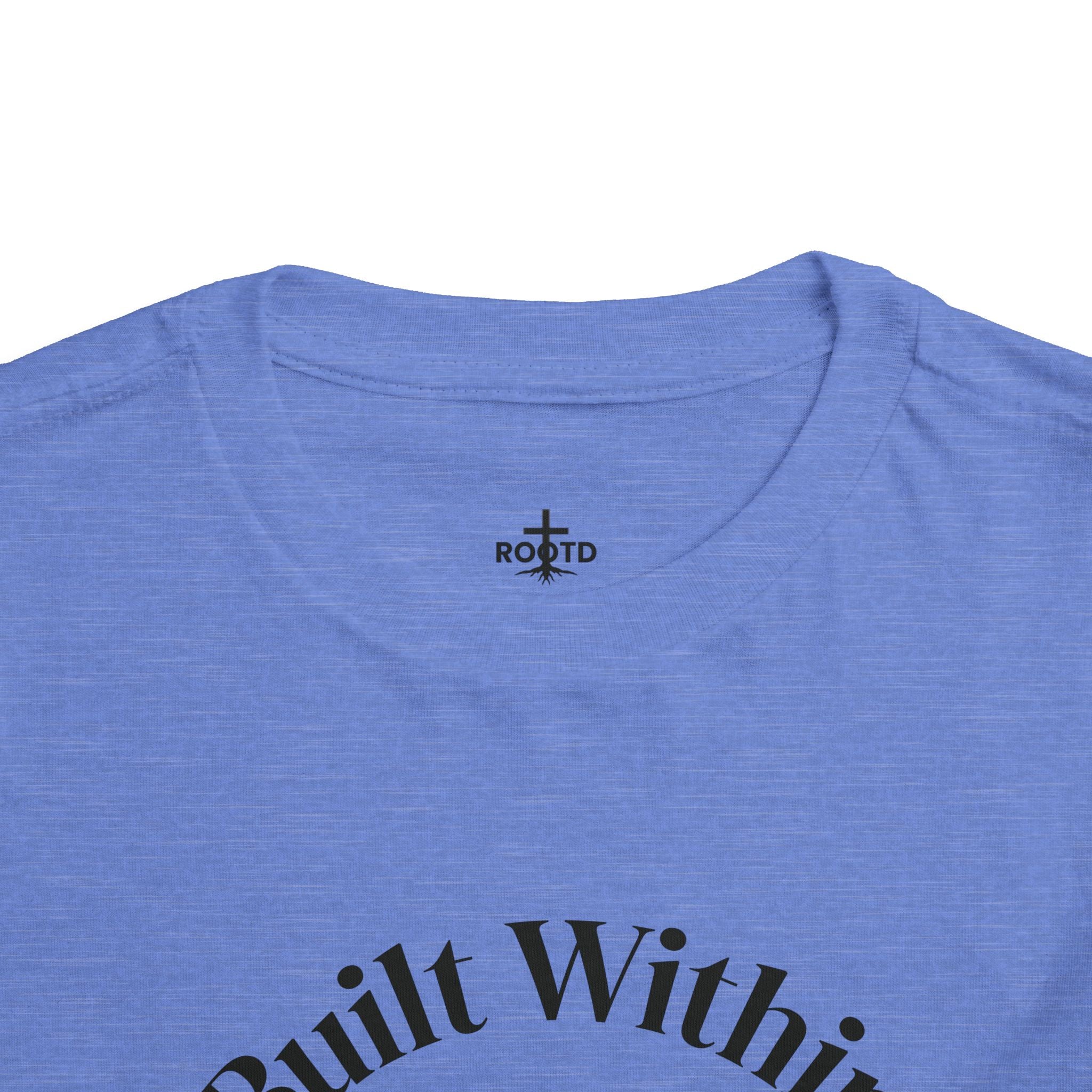 Toddler Tee — "Built Within" Christian Scripture Shirt (Philippians 4:13)