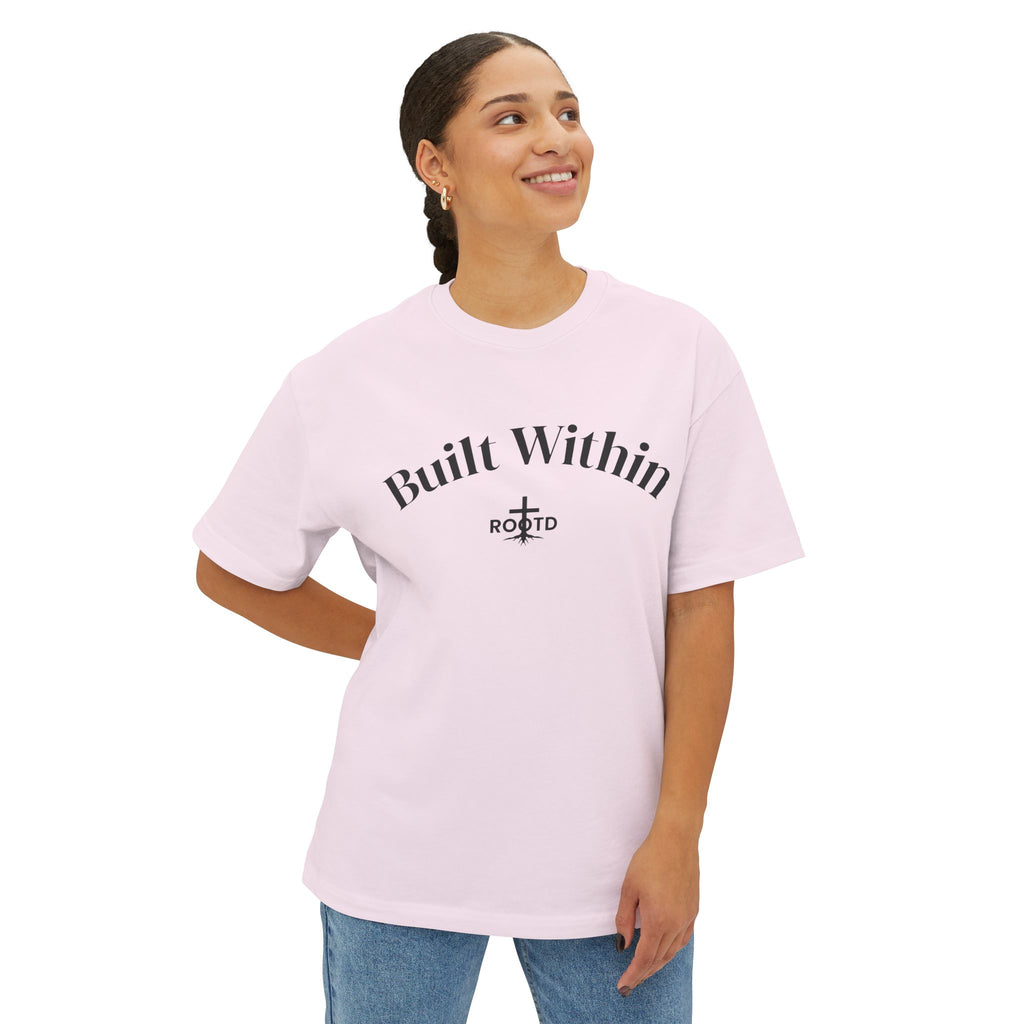 Built Within Oversized Tee - Philippians 4:13 Inspirational Christian T-Shirt
