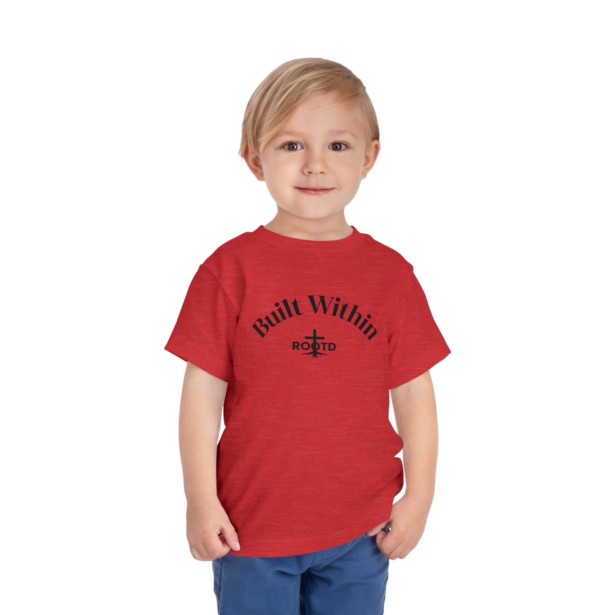 Toddler Tee — "Built Within" Christian Scripture Shirt (Philippians 4:13)