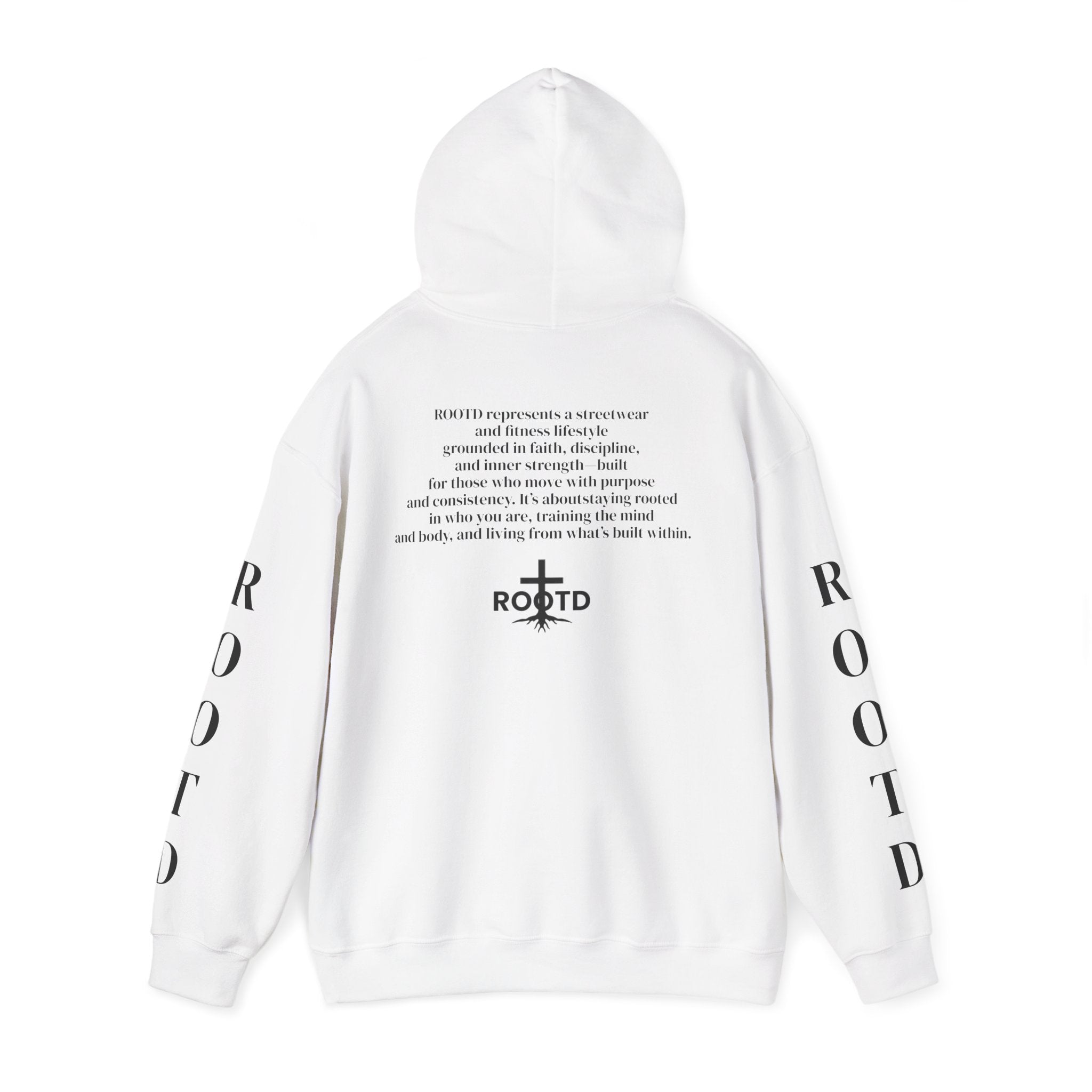 ROOTD Faith Hoodie — Christian Cross Scripture Pullover
