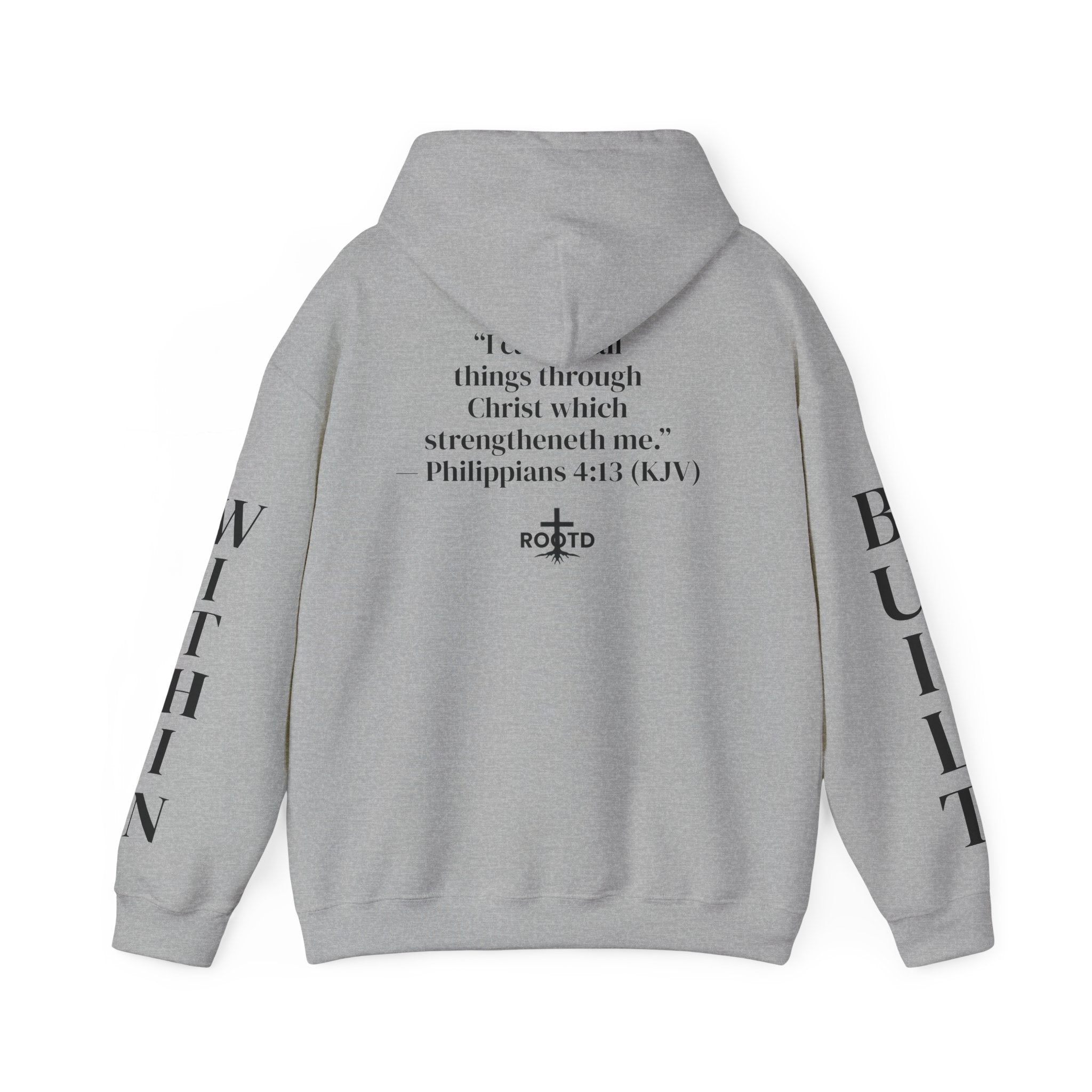Built Within Hoodie — Philippians 4:13 Inspirational Christian Pullover