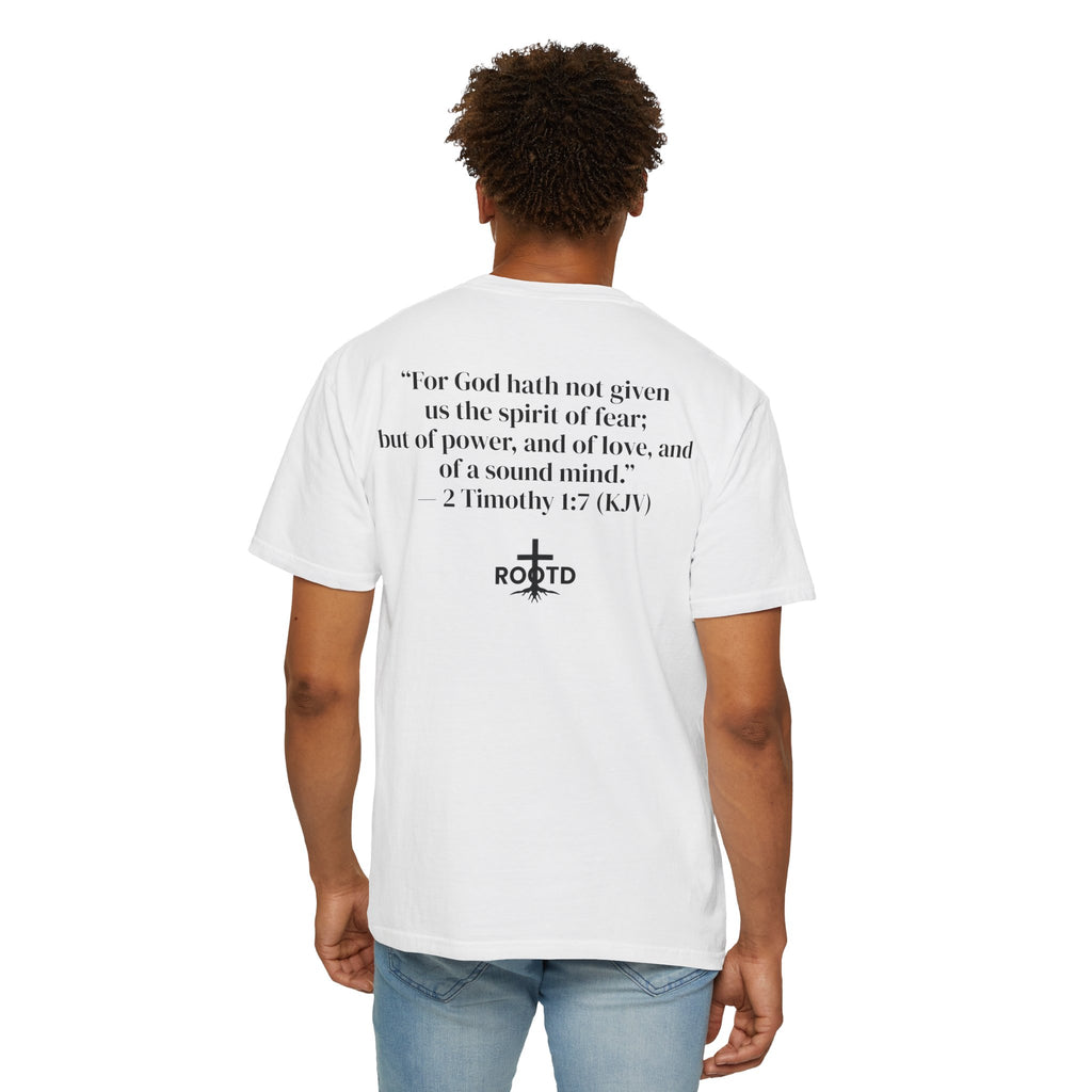 Discipline Over Motivation Christian T‑Shirt — 2 Timothy 1:7 Scripture Tee