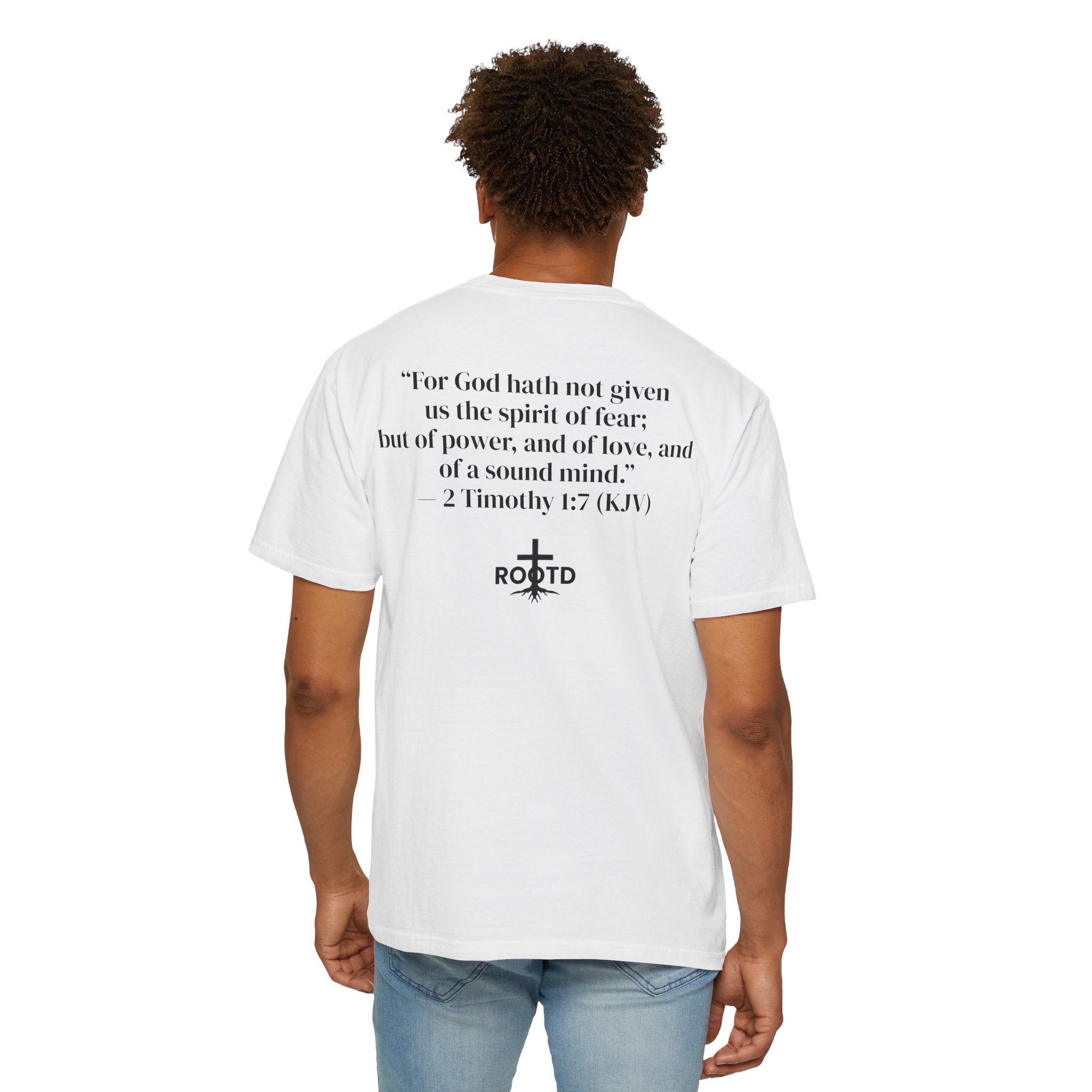Discipline Over Motivation Christian T‑Shirt — 2 Timothy 1:7 Scripture Tee