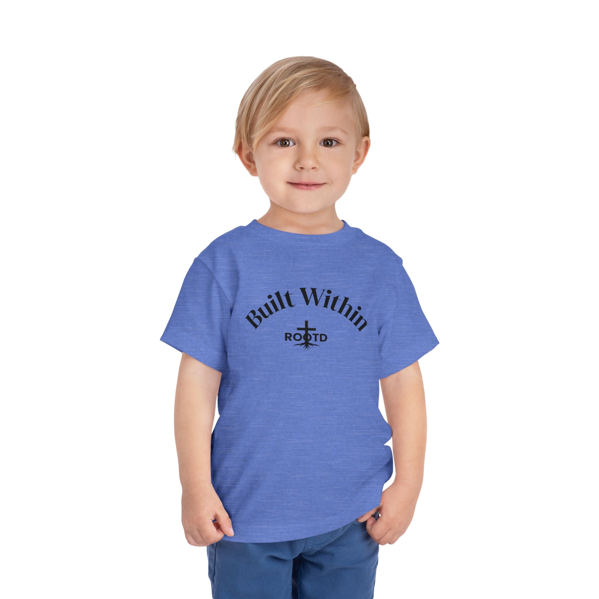 Toddler Tee — "Built Within" Christian Scripture Shirt (Philippians 4:13)