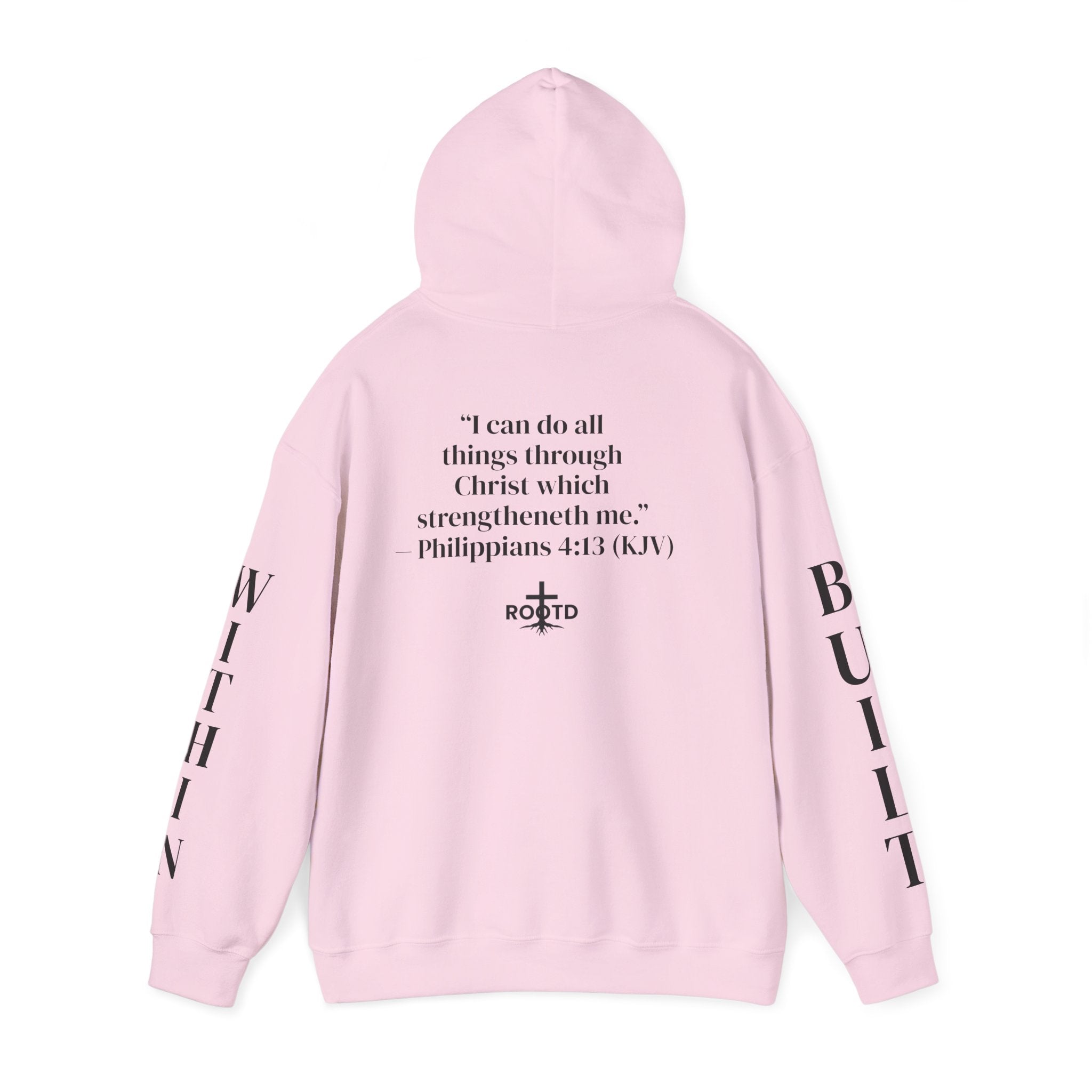 Built Within Hoodie — Philippians 4:13 Inspirational Christian Pullover