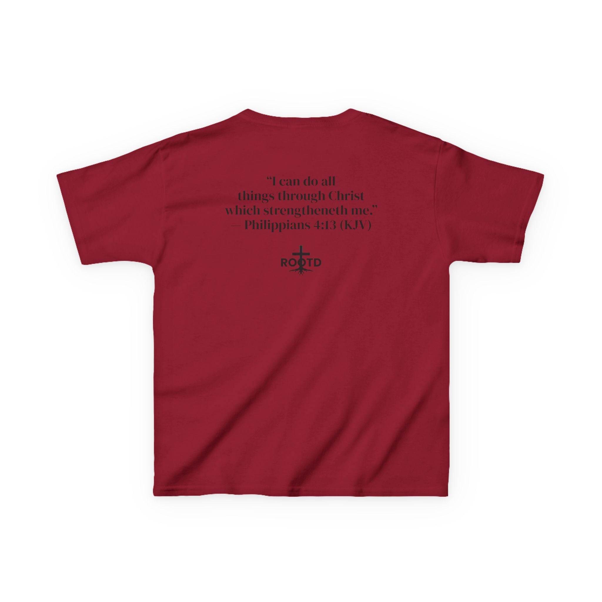 Kids Tee — "Built Within" Christian Scripture T‑Shirt (Philippians 4:13)