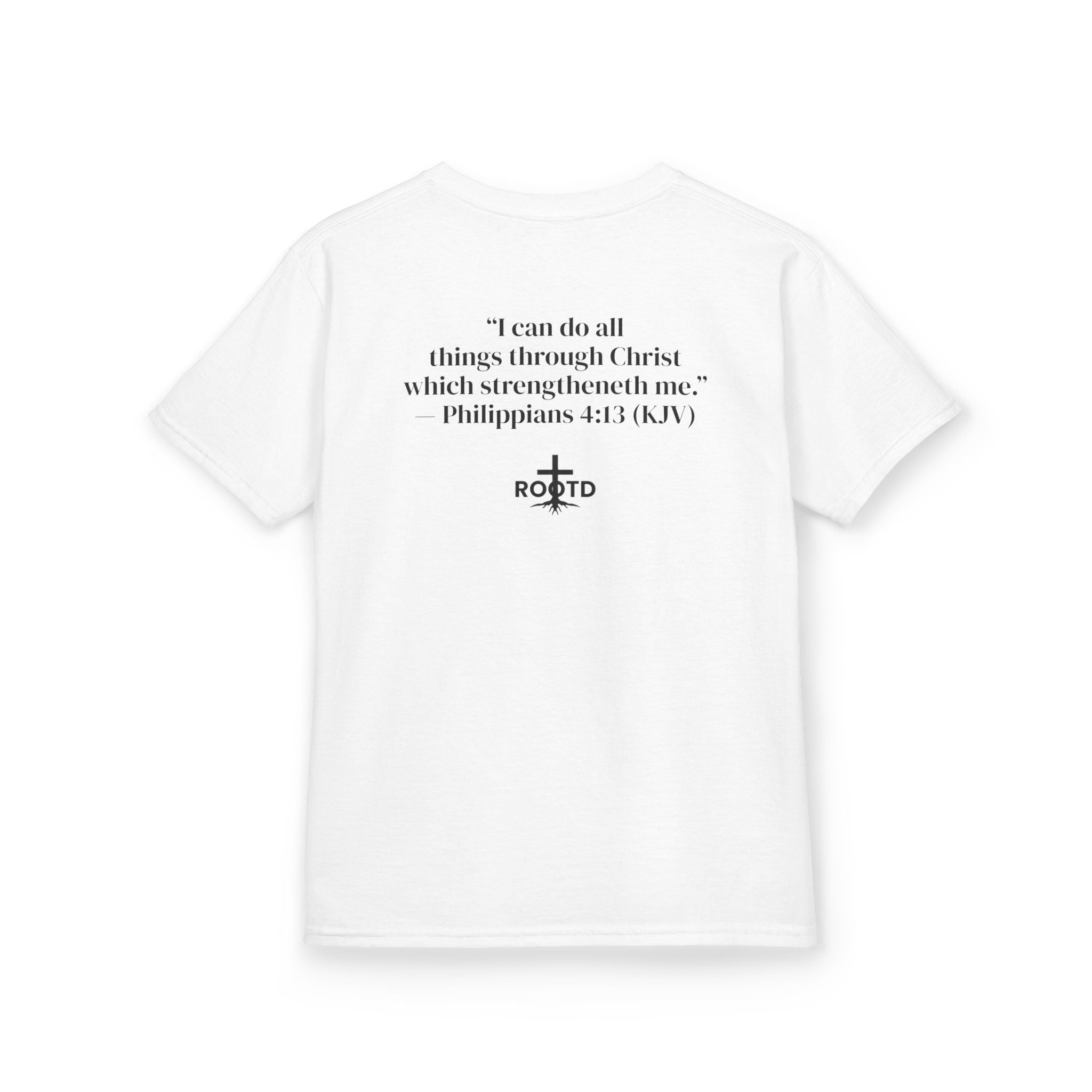 Kids Tee — "Built Within" Christian Scripture T‑Shirt (Philippians 4:13)