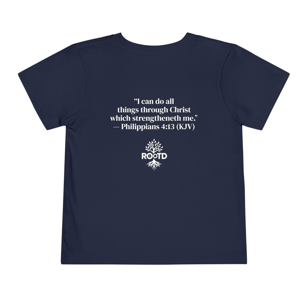 Toddler Tee — "Built Within" Christian Scripture Shirt (Philippians 4:13)