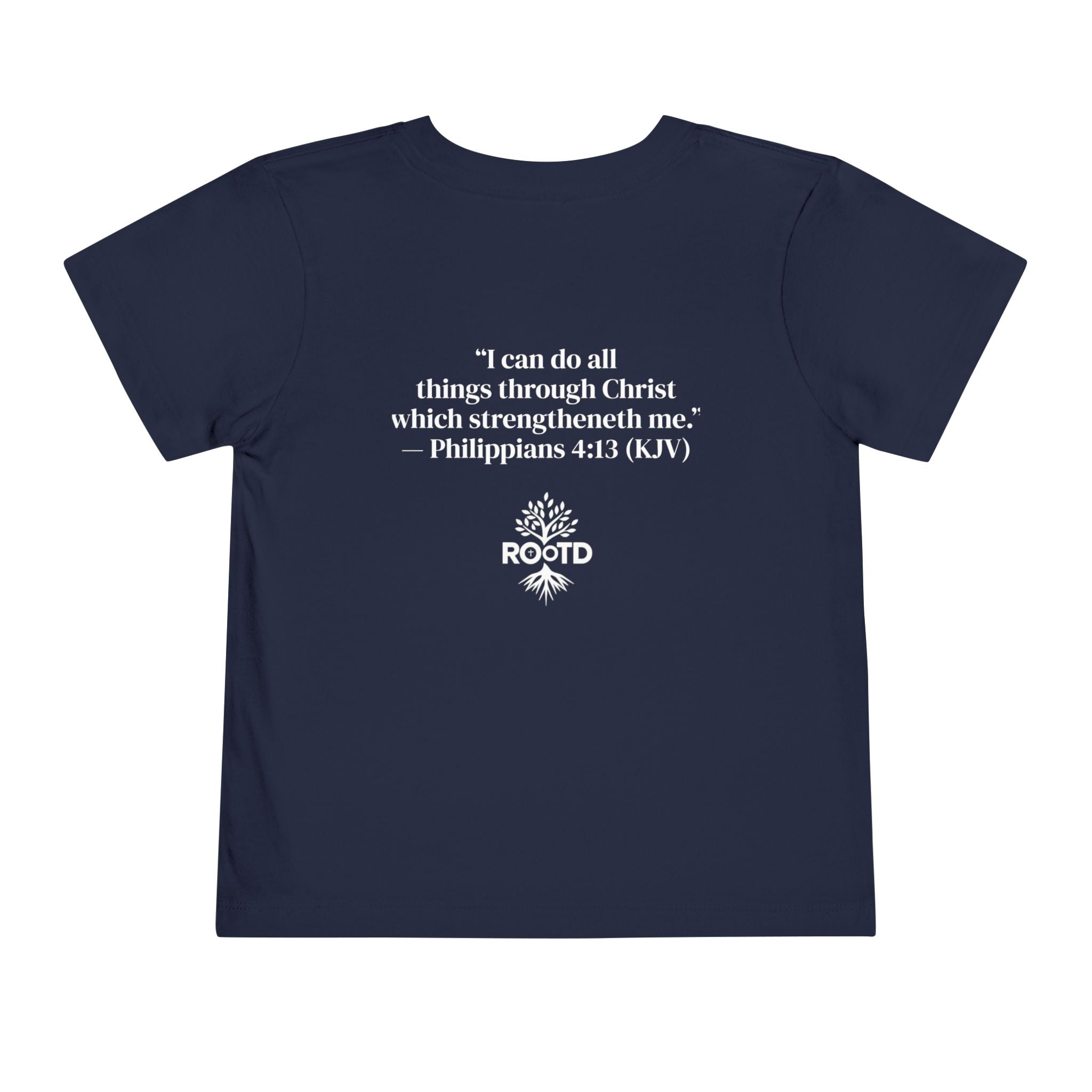 Toddler Tee — "Built Within" Christian Scripture Shirt (Philippians 4:13)