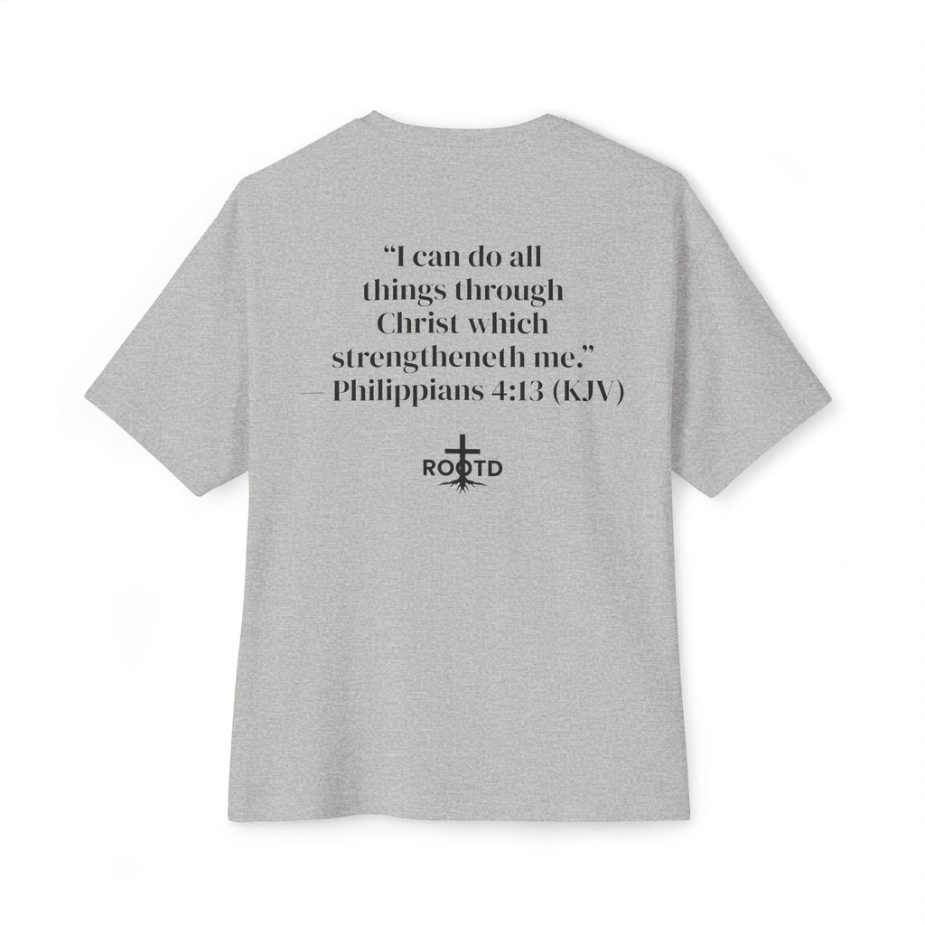Built Within Oversized Tee - Philippians 4:13 Inspirational Christian T-Shirt