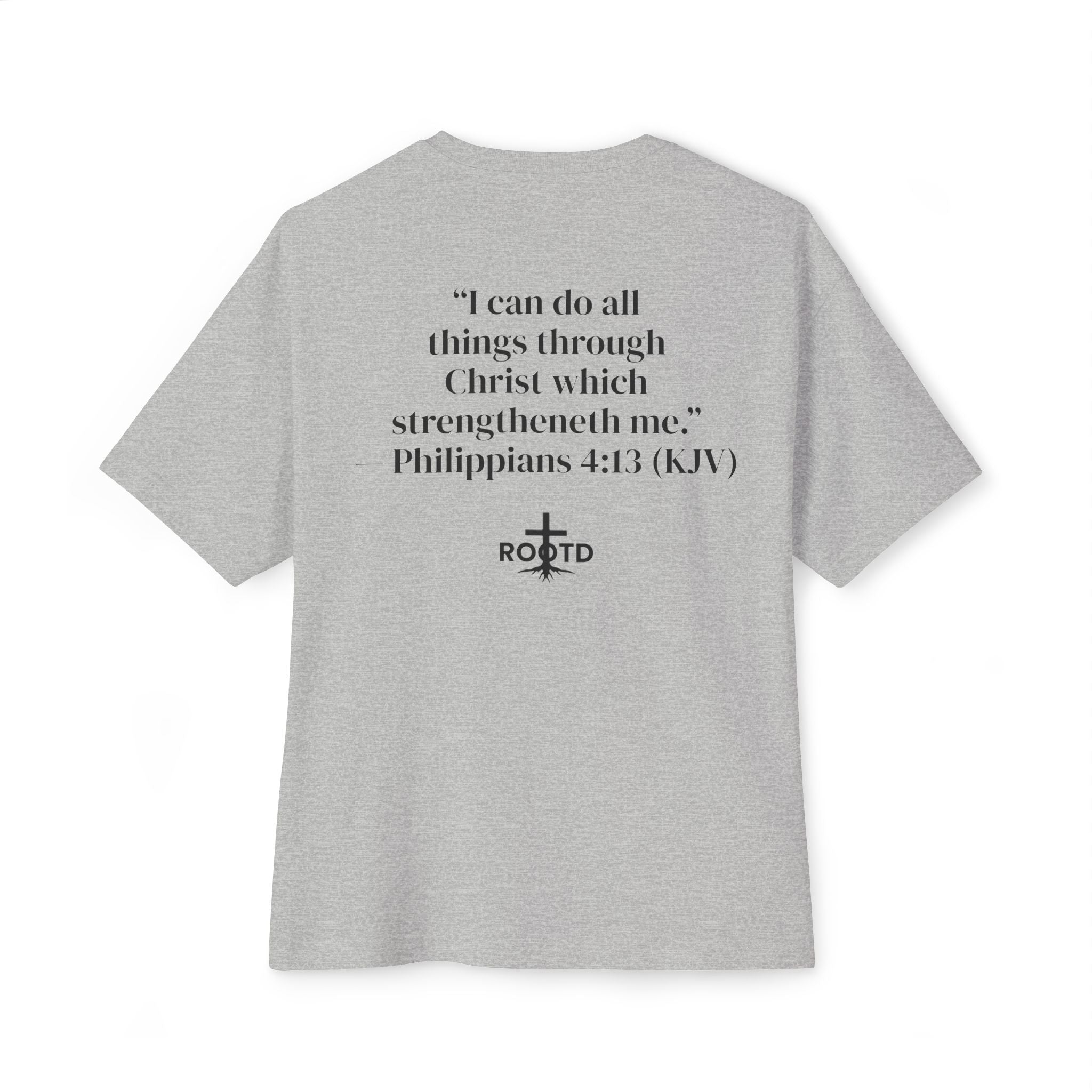 Built Within Oversized Tee - Philippians 4:13 Inspirational Christian T-Shirt