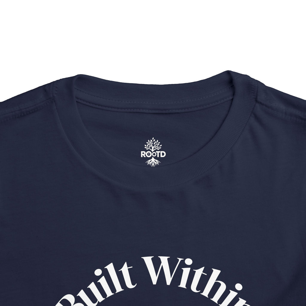 Toddler Tee — "Built Within" Christian Scripture Shirt (Philippians 4:13)