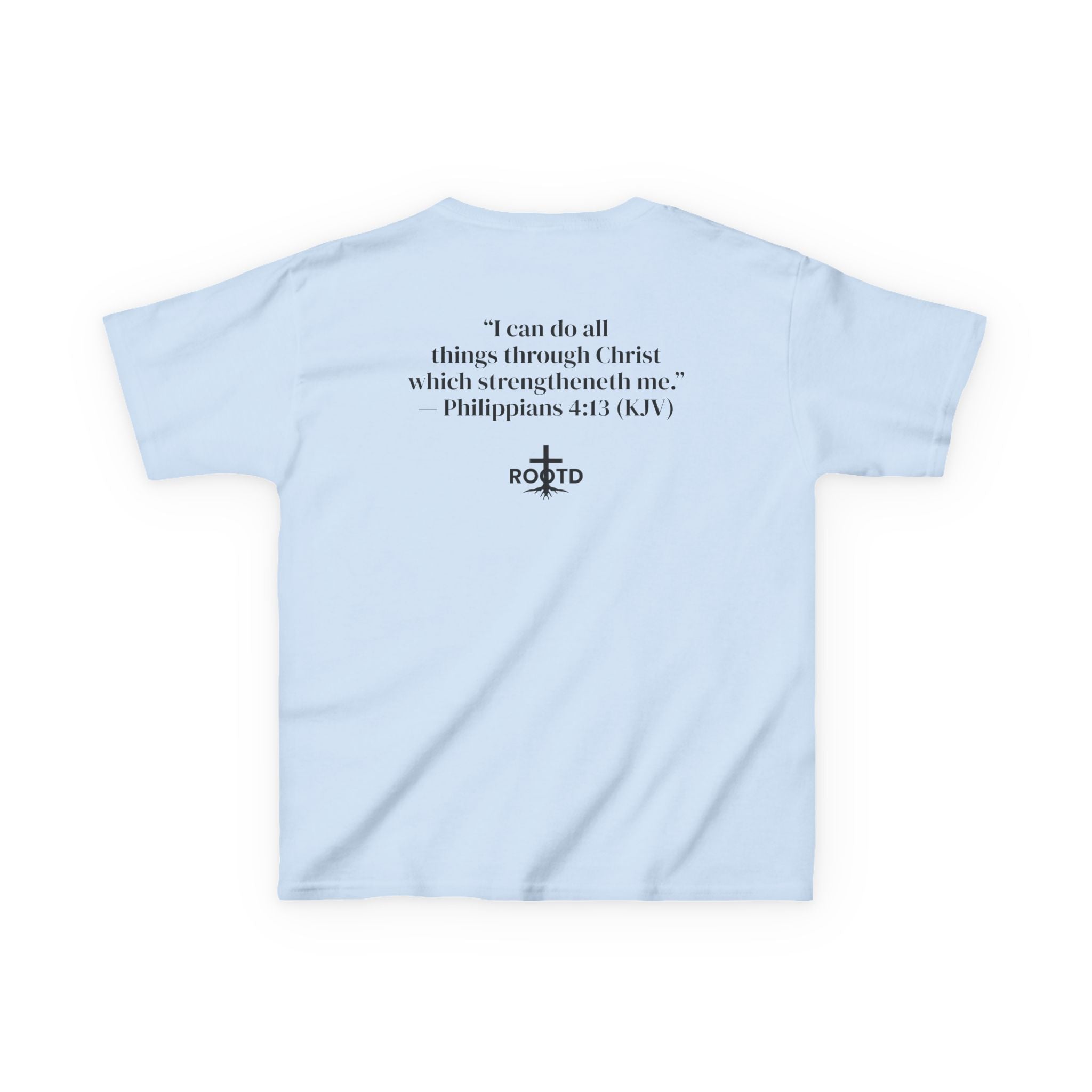 Kids Tee — "Built Within" Christian Scripture T‑Shirt (Philippians 4:13)