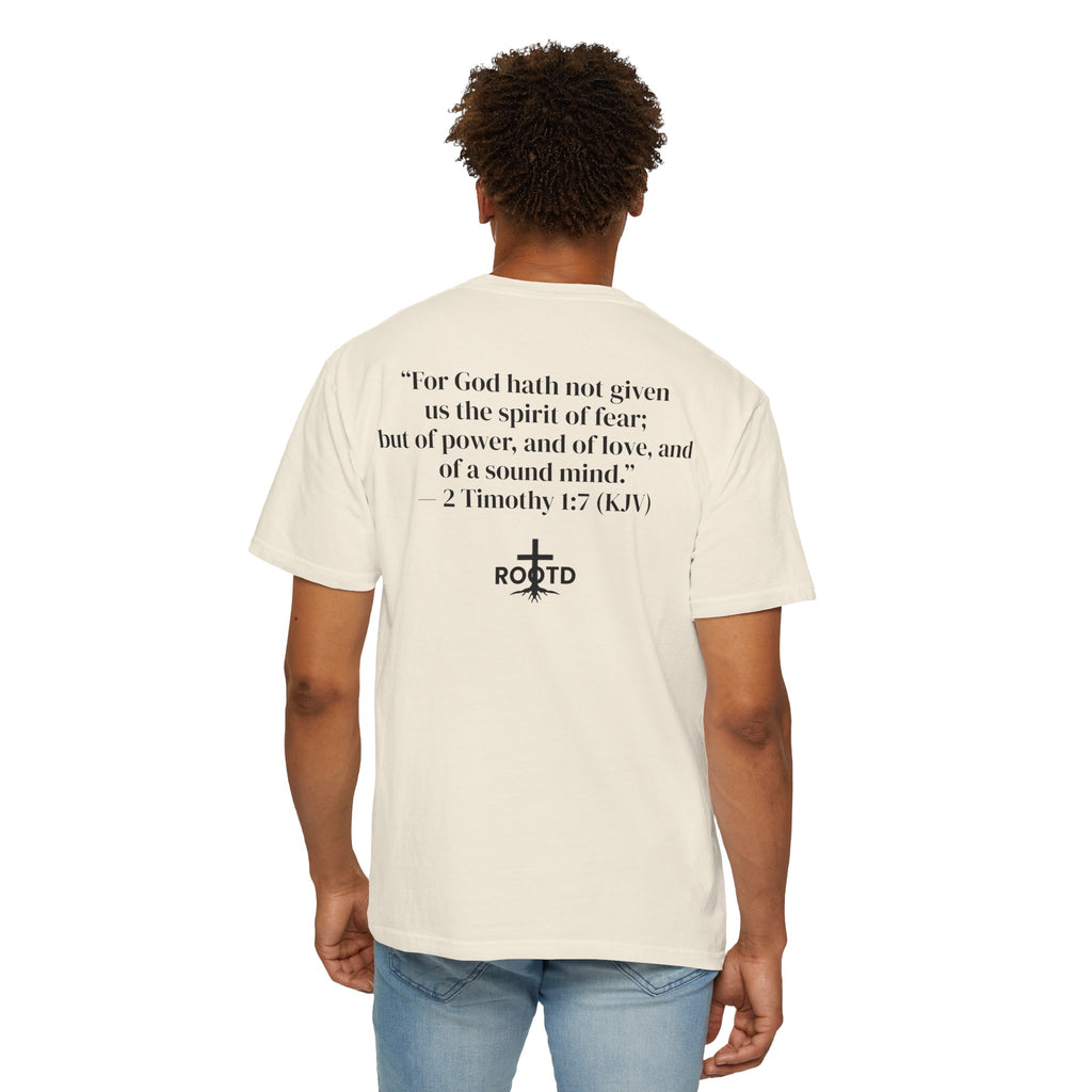 Discipline Over Motivation Christian T‑Shirt — 2 Timothy 1:7 Scripture Tee