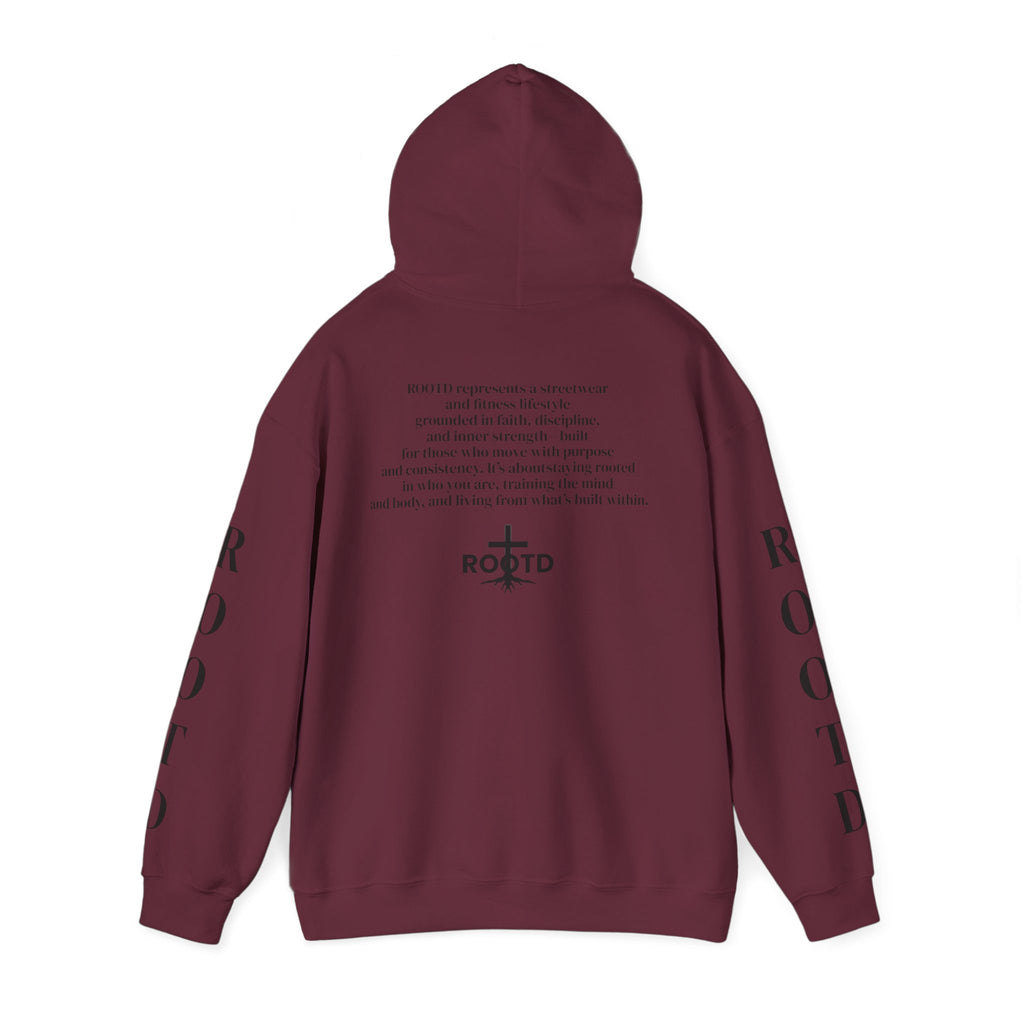ROOTD Faith Hoodie — Christian Cross Scripture Pullover