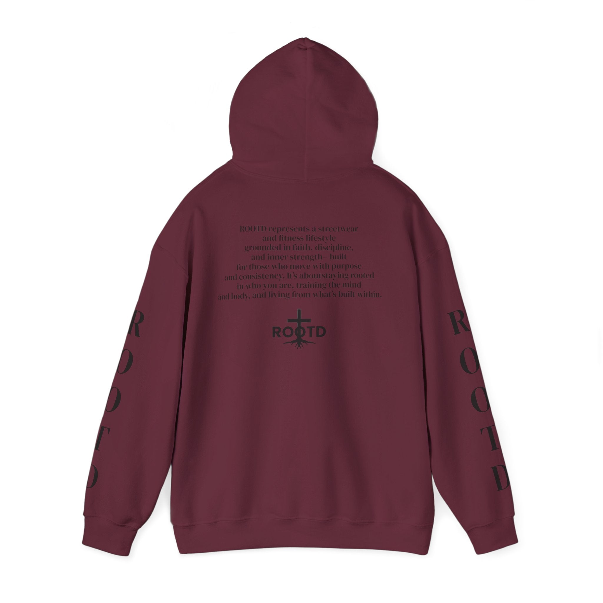ROOTD Faith Hoodie — Christian Cross Scripture Pullover