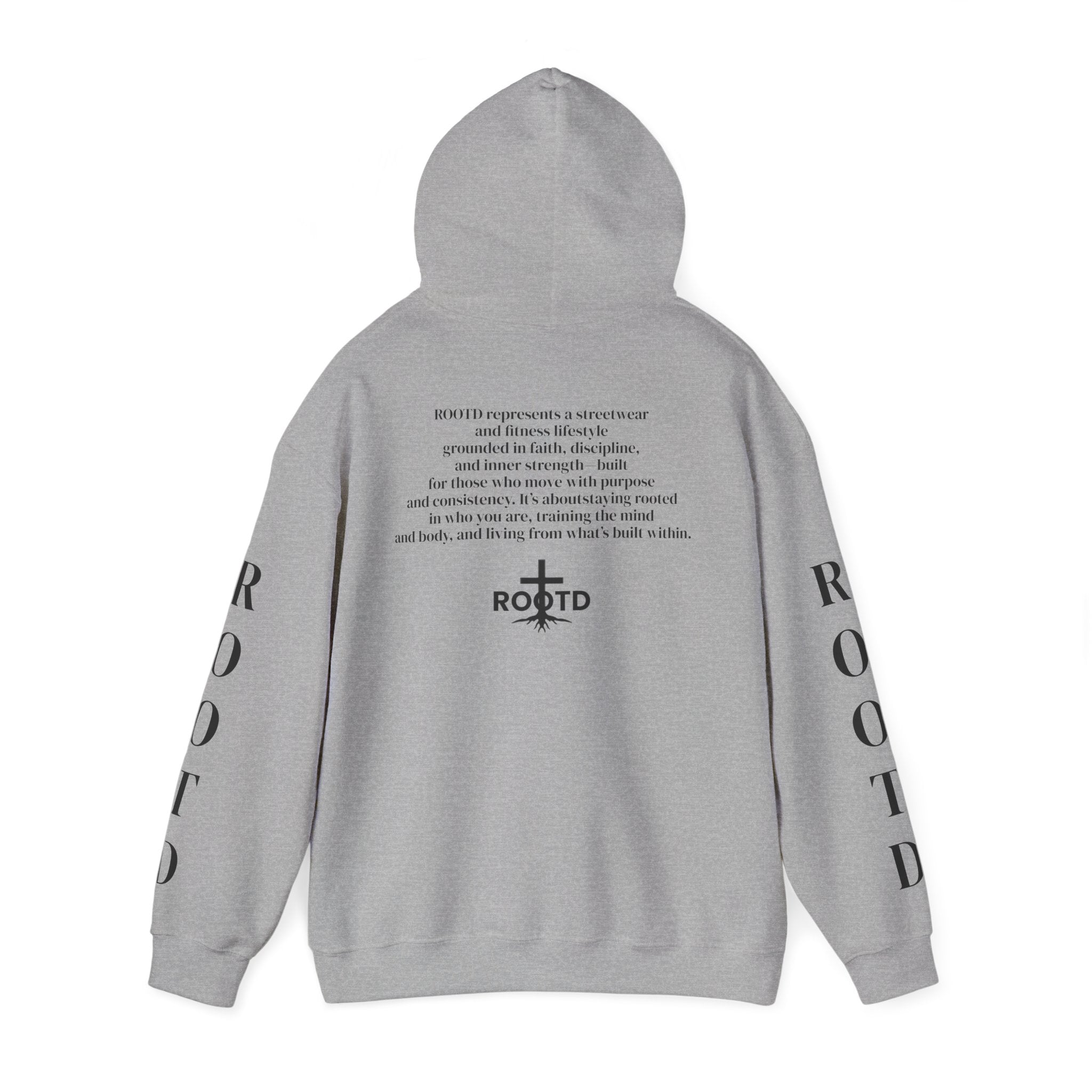 ROOTD Faith Hoodie — Christian Cross Scripture Pullover