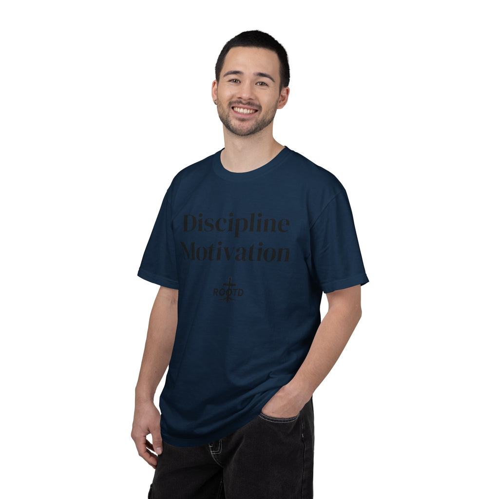 Discipline Over Motivation Christian T‑Shirt — 2 Timothy 1:7 Scripture Tee