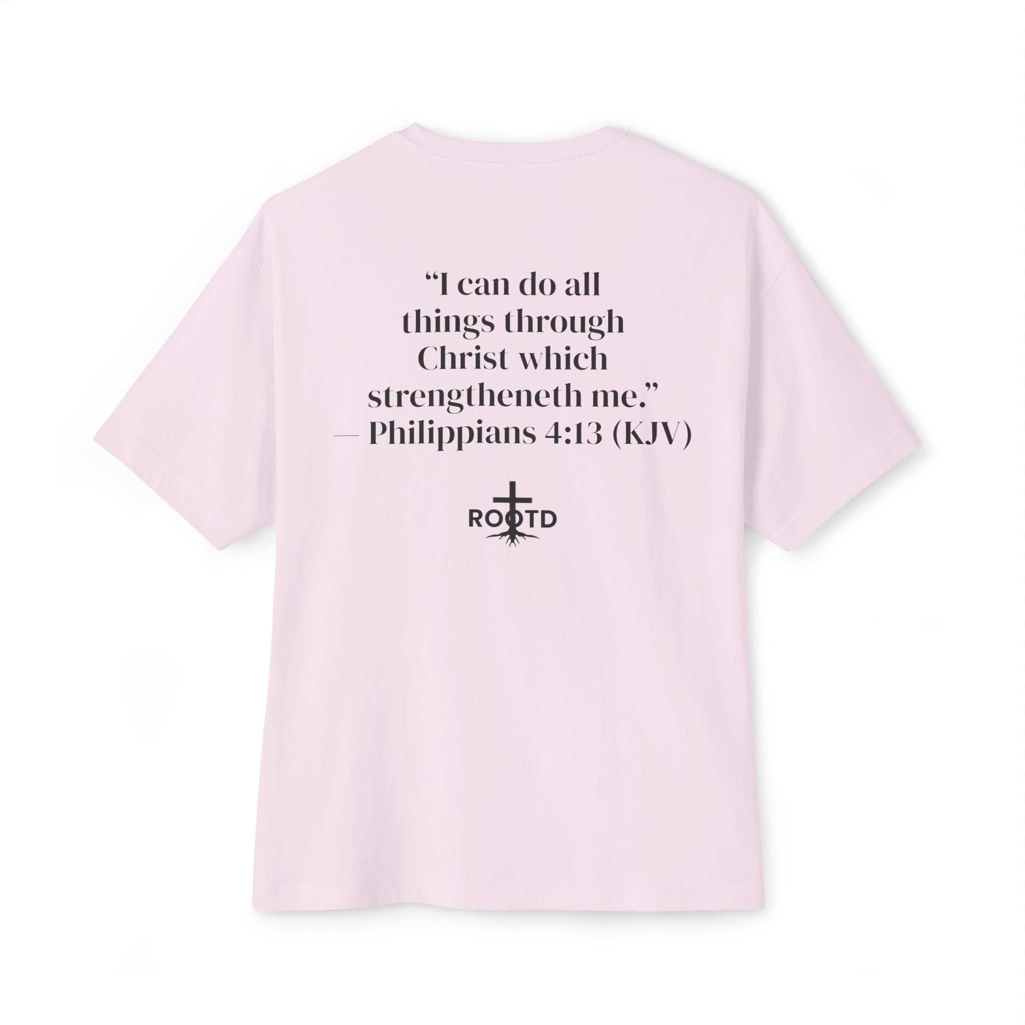 Built Within Oversized Tee - Philippians 4:13 Inspirational Christian T-Shirt