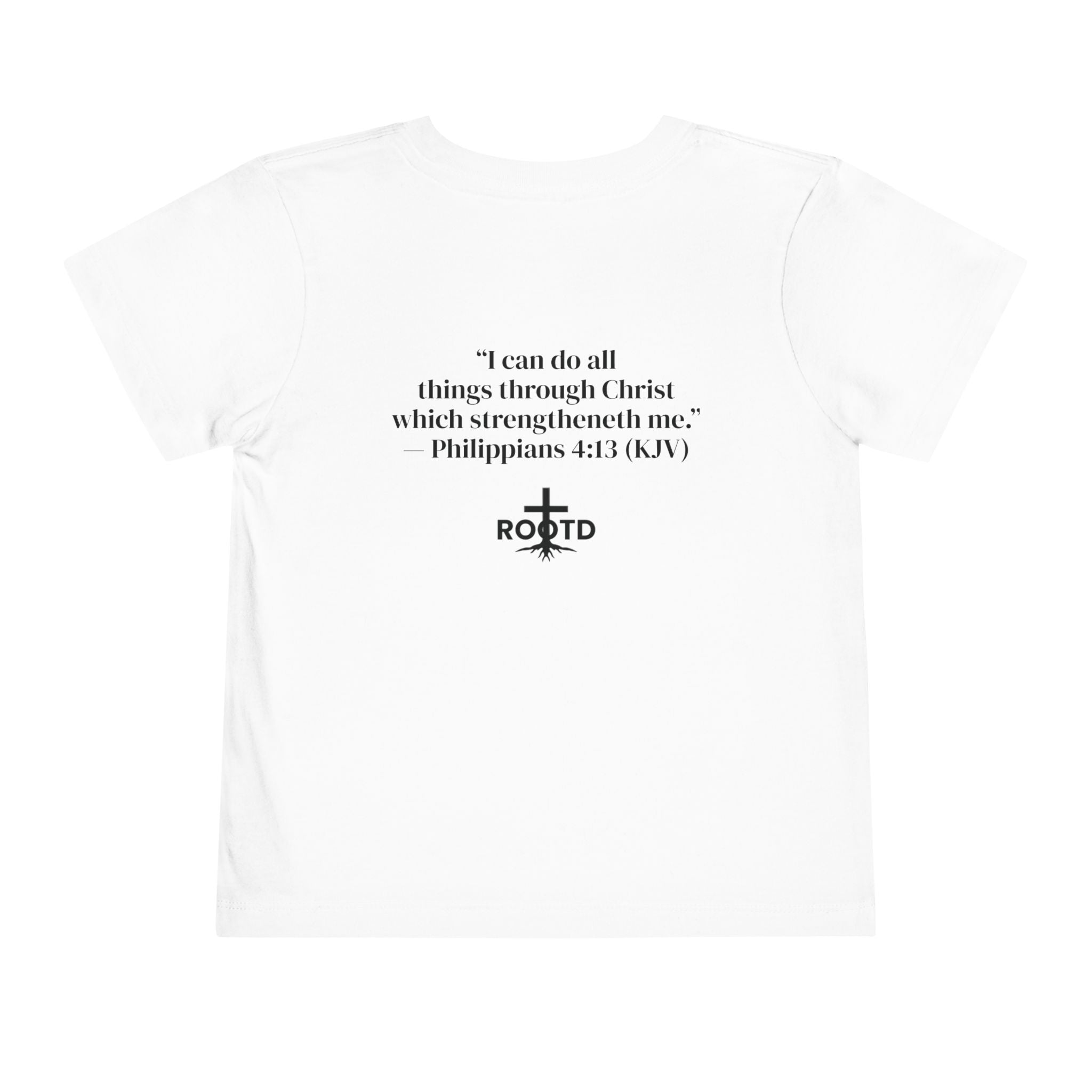 Toddler Tee — "Built Within" Christian Scripture Shirt (Philippians 4:13)