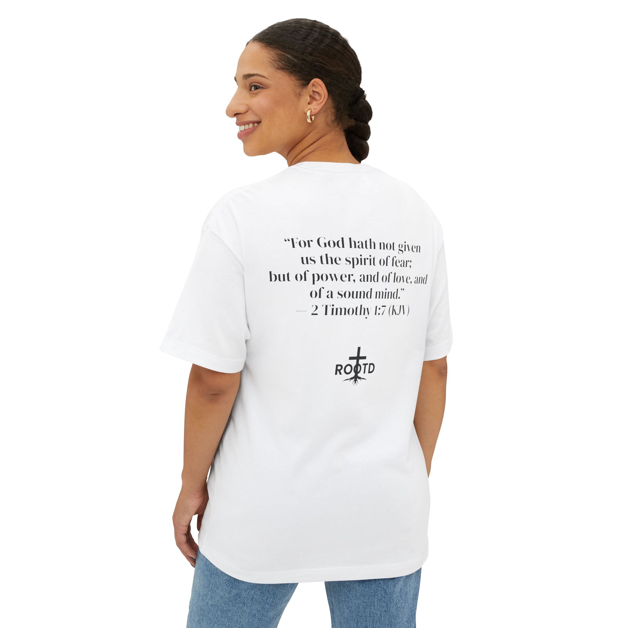 Discipline Over Motivation Oversized Tee — 'Discipline Motivation' Graphic Shirt with 2 Timothy Scripture Back
