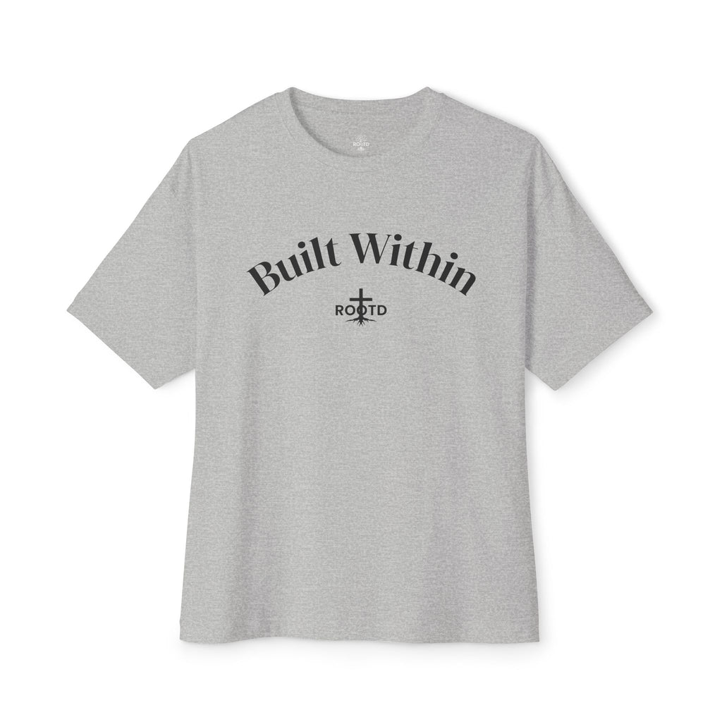 Built Within Oversized Tee - Philippians 4:13 Inspirational Christian T-Shirt