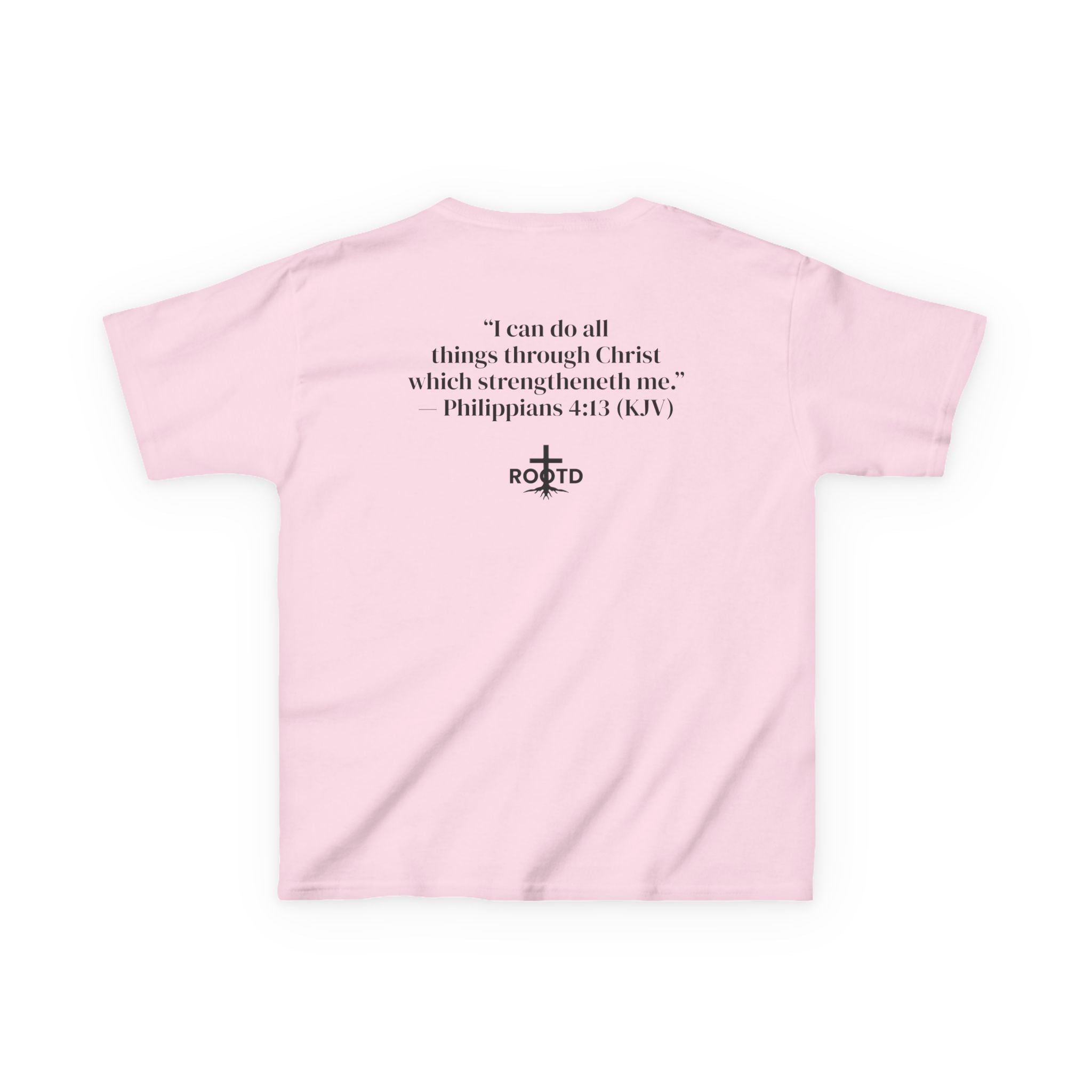 Kids Tee — "Built Within" Christian Scripture T‑Shirt (Philippians 4:13)