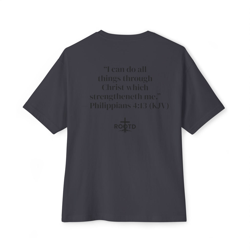 Built Within Oversized Tee - Philippians 4:13 Inspirational Christian T-Shirt