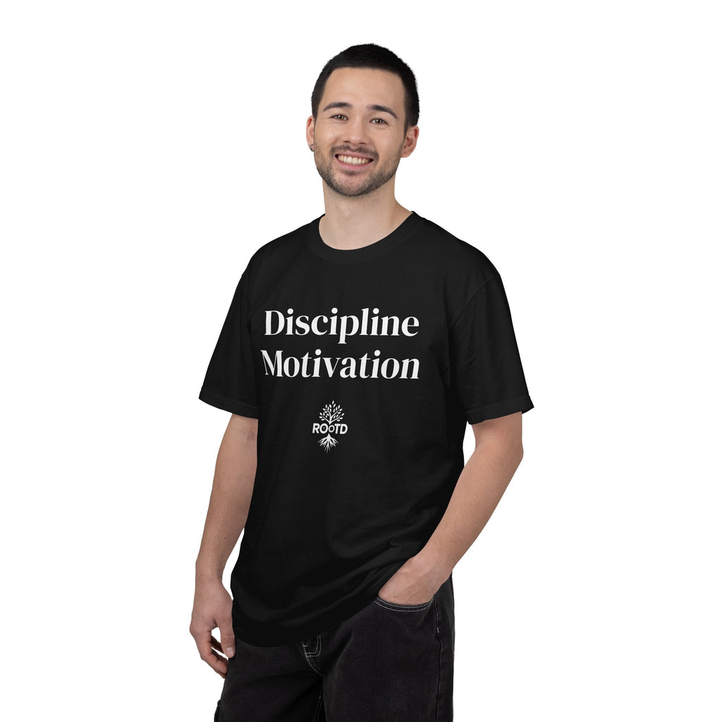 Discipline Over Motivation Christian T‑Shirt — 2 Timothy 1:7 Scripture Tee