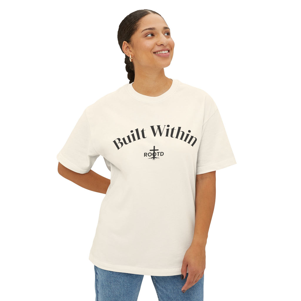 Built Within Oversized Tee - Philippians 4:13 Inspirational Christian T-Shirt