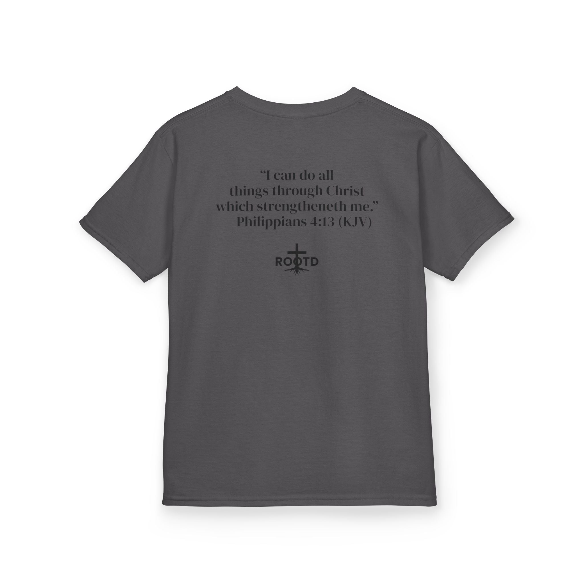 Kids Tee — "Built Within" Christian Scripture T‑Shirt (Philippians 4:13)