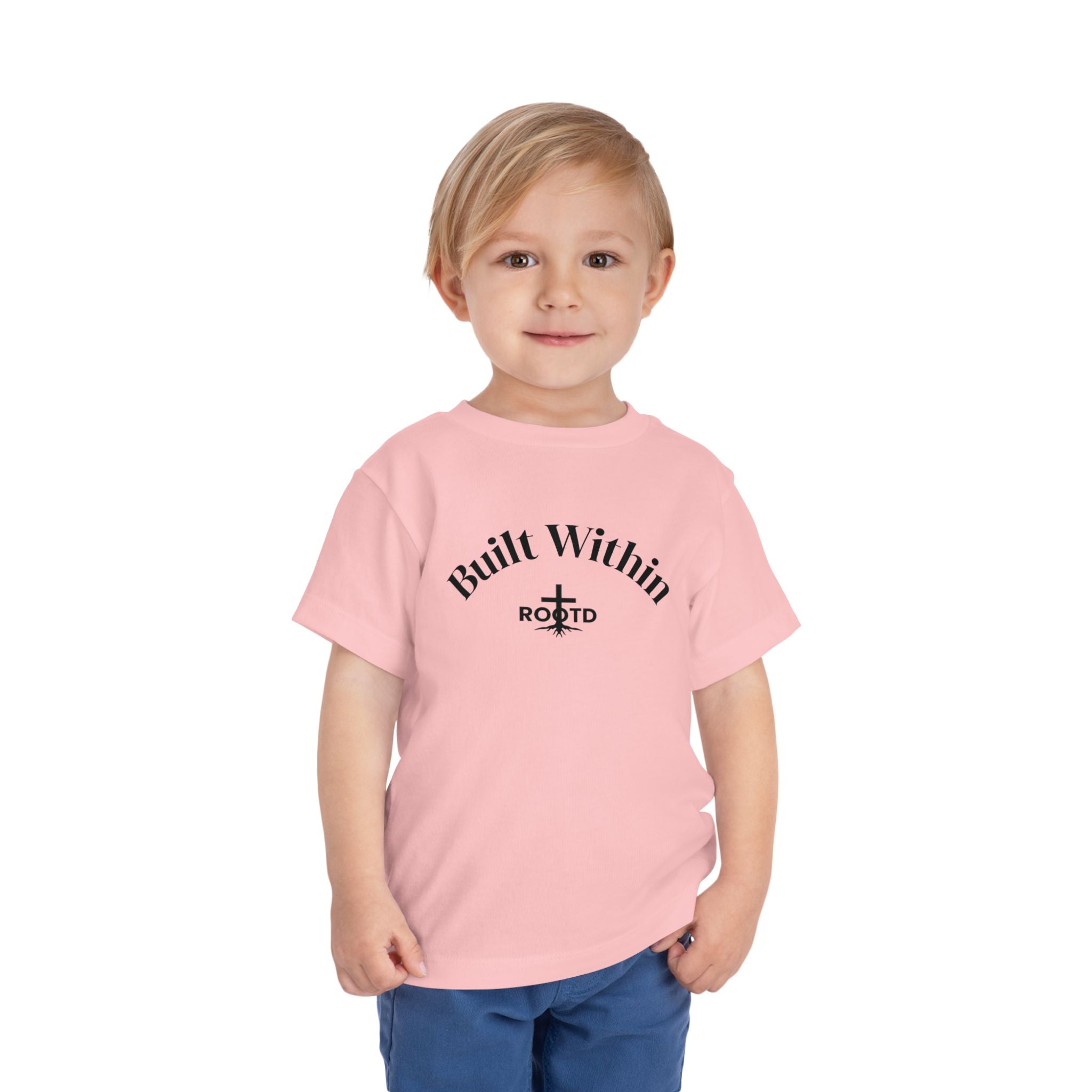 Toddler Tee — "Built Within" Christian Scripture Shirt (Philippians 4:13)